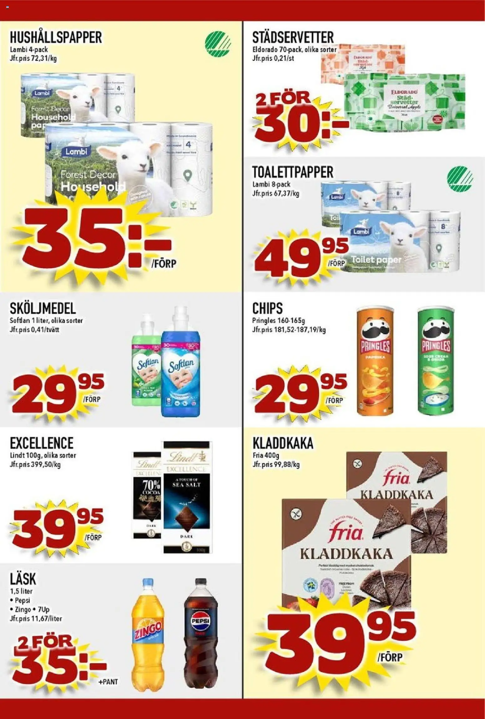 Matdax reklamblad aktuell från 10/08/2026 | Sida: 21 | Produkter: Sköljmedel, Toalettpapper, Hushållspapper, Pepsi