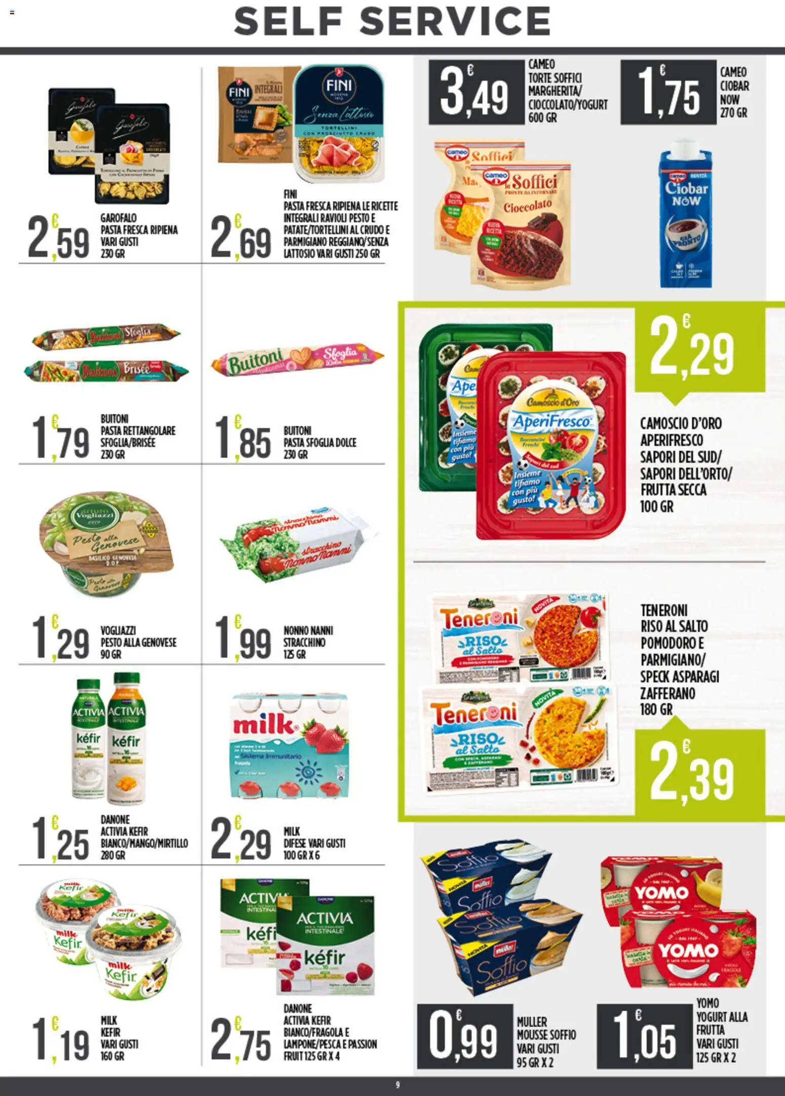 Volantino Euroesse del 21/09/2026 | Pagina: 9 | Prodotti: Yogurt, Riso, Frutta secca, Pomodoro