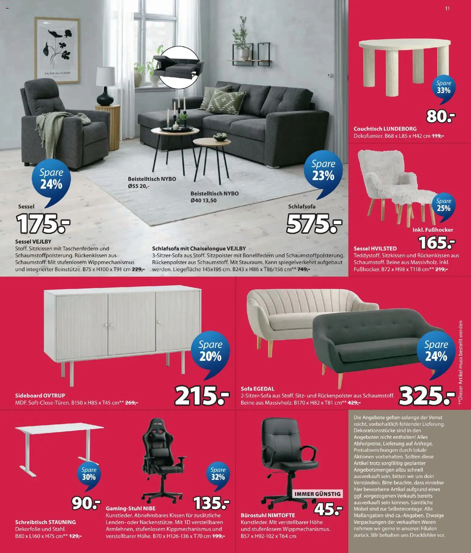 JYSK Angebote gültig ab 20.07.2026 | Seite: 11 | Produkte: Kissen, Sofa, Sessel, Couchtisch