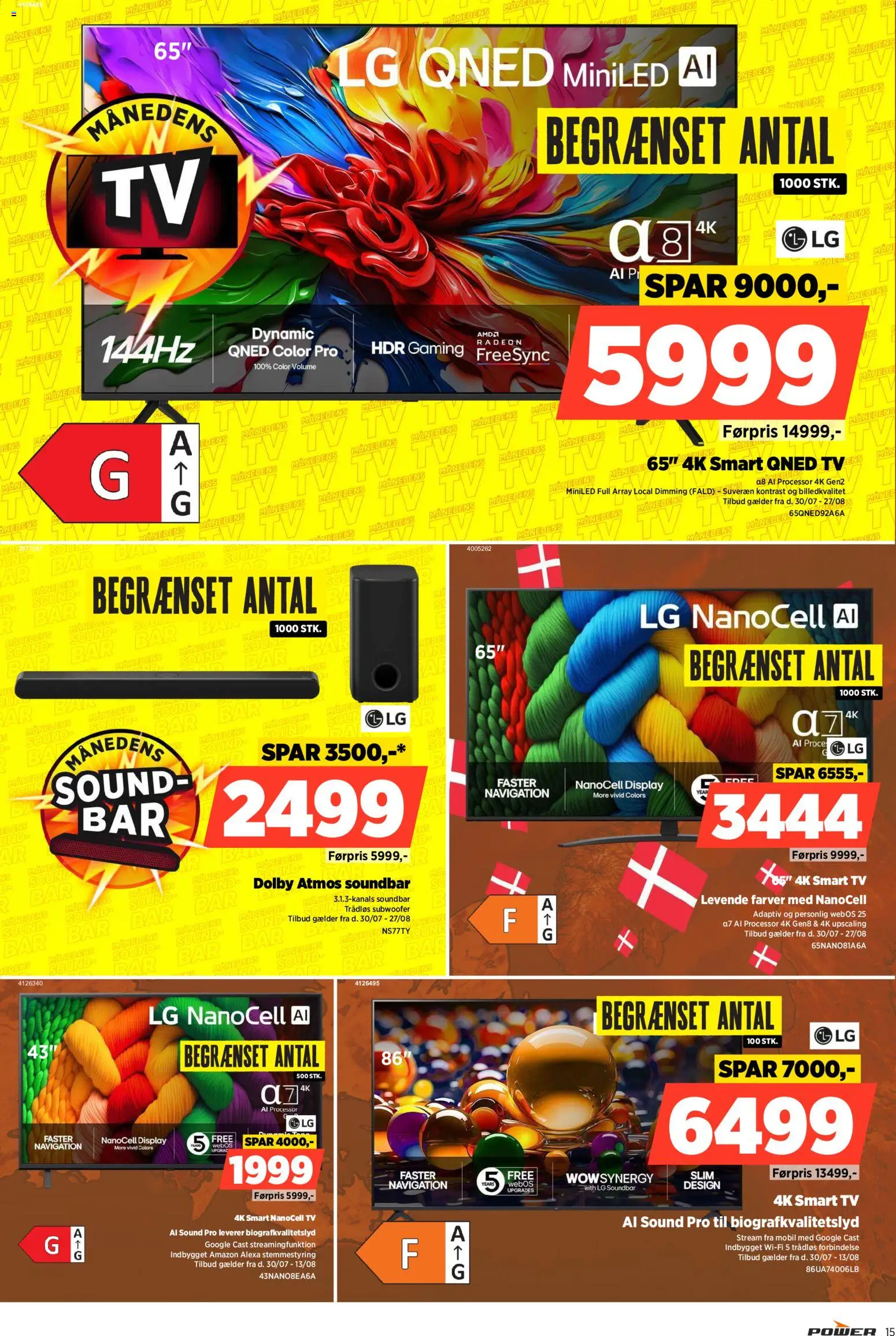 Power tilbudsavis – gyldig fra 30/07/2026 | Side: 15 | Produkter: Processor, Soundbar, Smart TV, TV