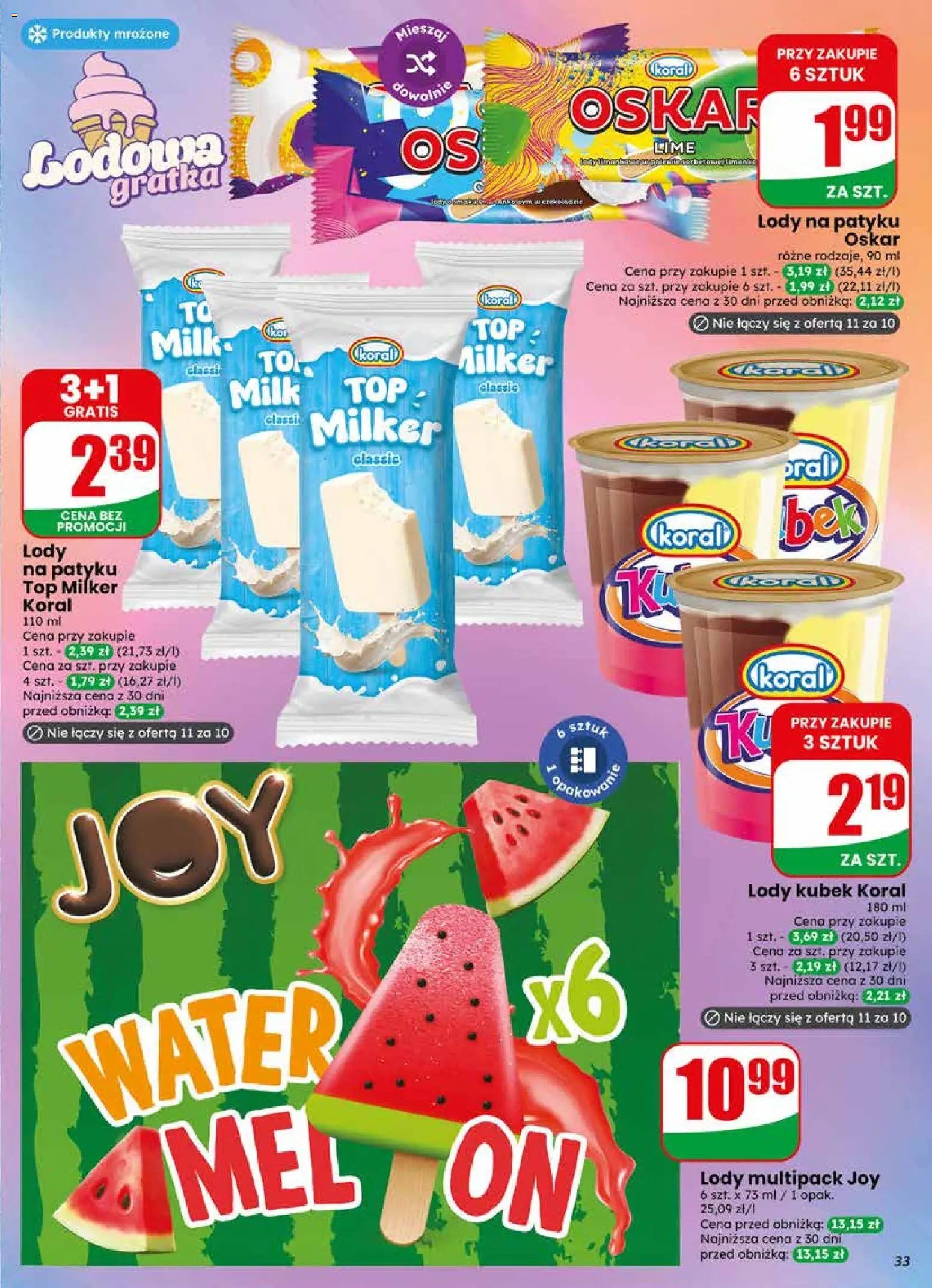 Dino gazetka od 13.05.2026 | Strona: 33 | Produkty: Top, Lody na patyku, Lody