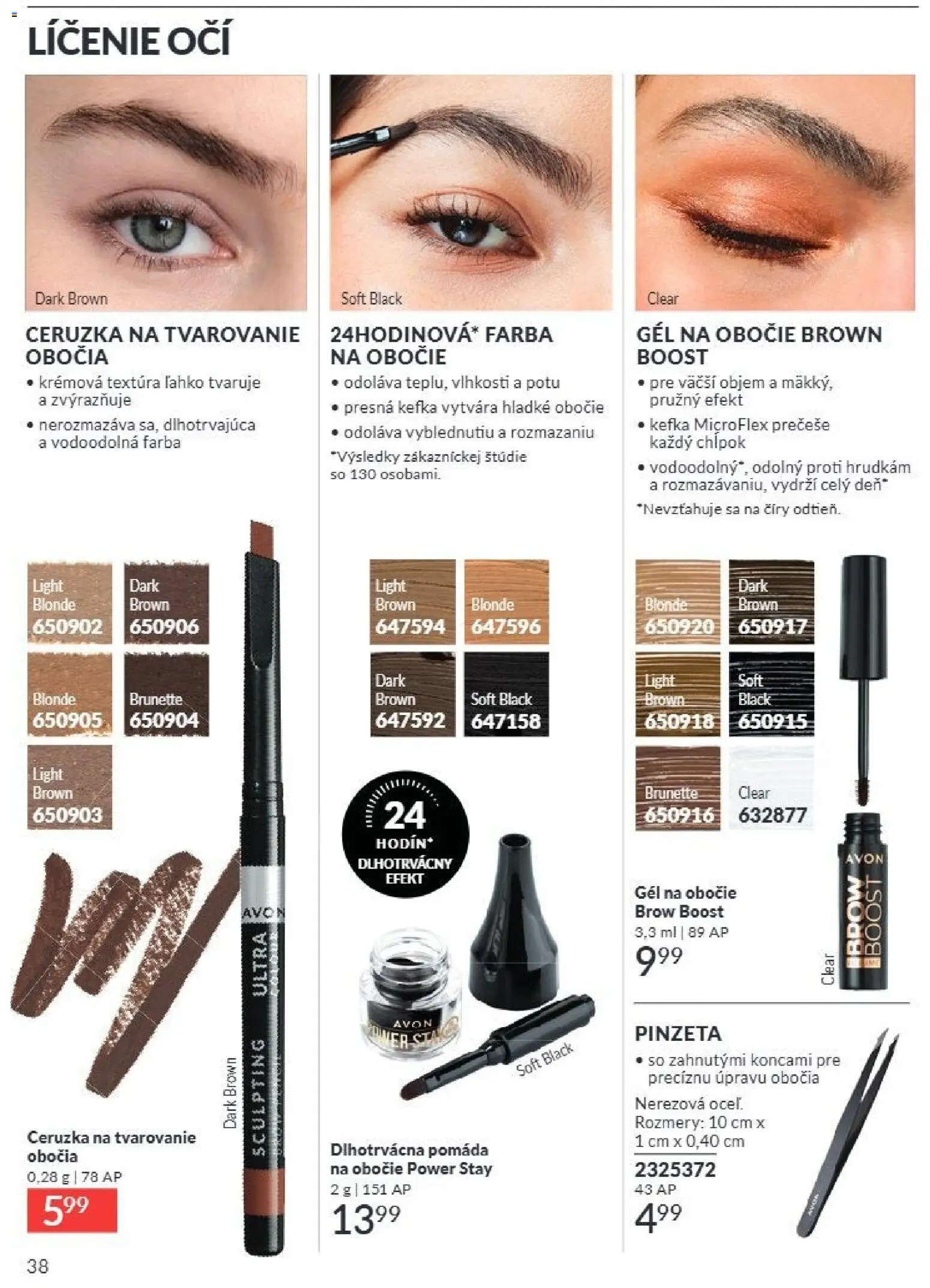 Nové Avon akcie – leták je platný od 01.08.2026 | Strana: 38 | Produkty: Ceruzka