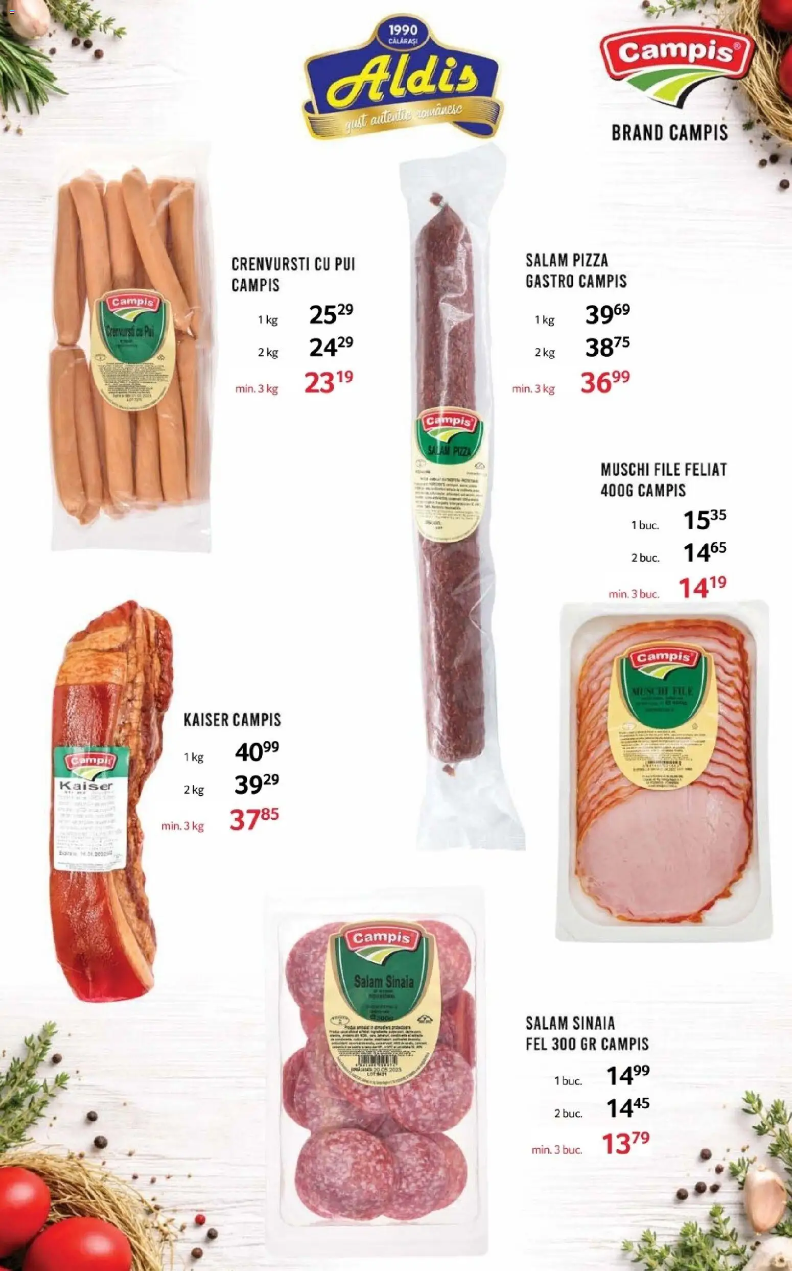 Noul catalog Selgros – valabil de la 03.04.2026 | Pagină: 5 | Produse: Hacıyatmaz Kedi Oyuncağı, Crenvurști, Salam, Pizza