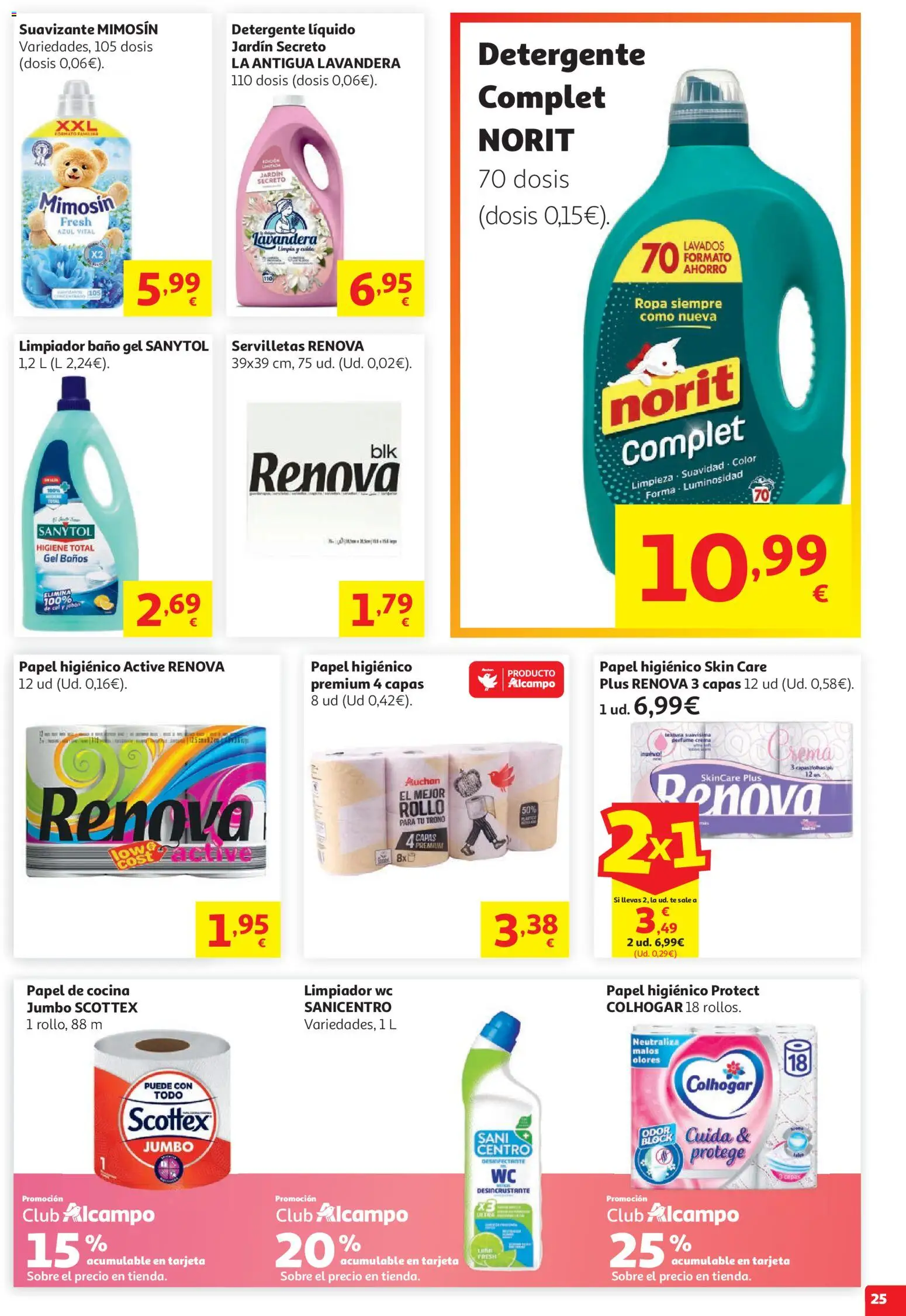 Alcampo HG Nacional Cat │ válido desde el 05.05.2026 | Página: 25 | Productos: Detergente, Detergente líquido, Suavizante, Cocina