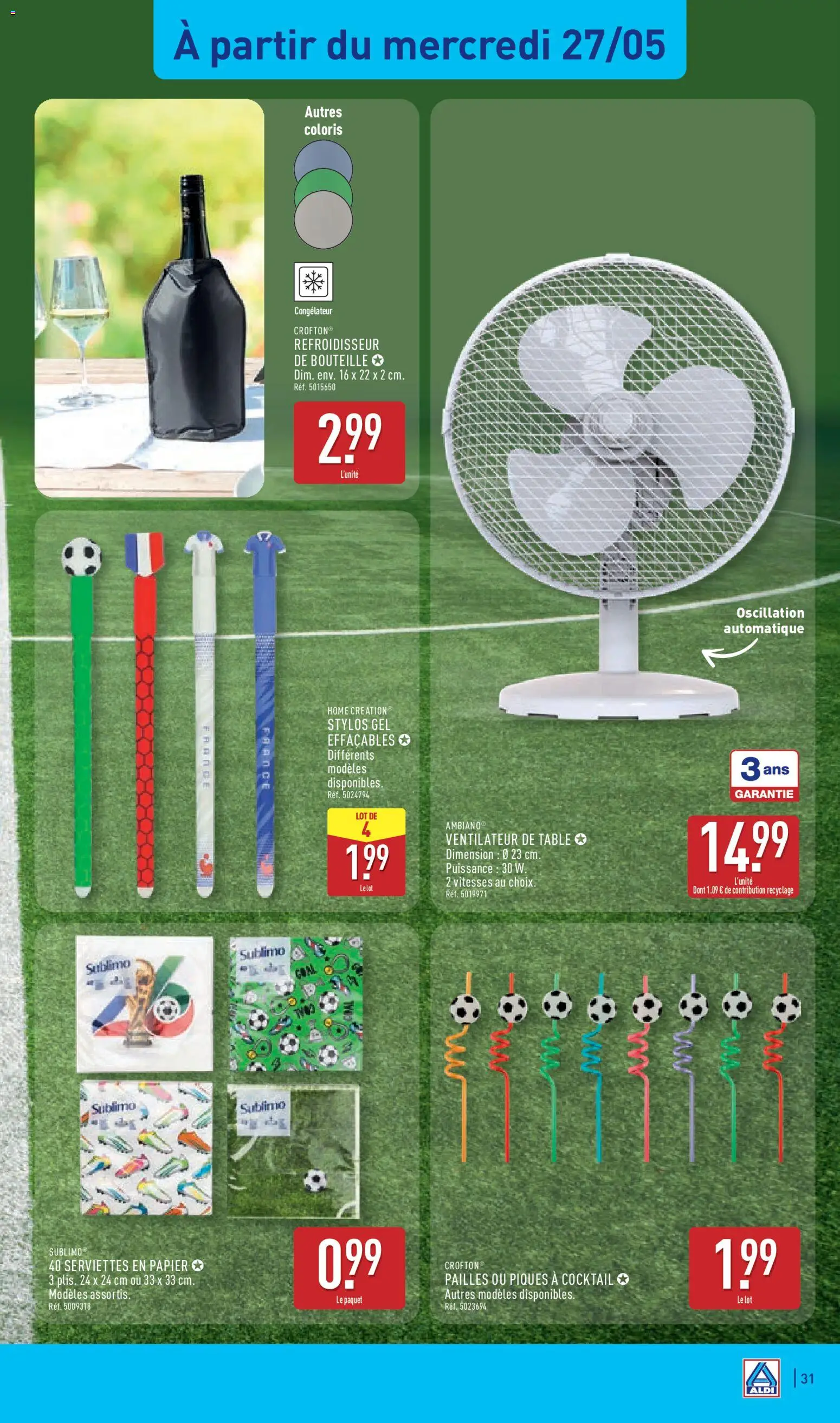 {H1} | Page: 33 | Produits: Congélateur, Ventilateur, Table, Home Creation