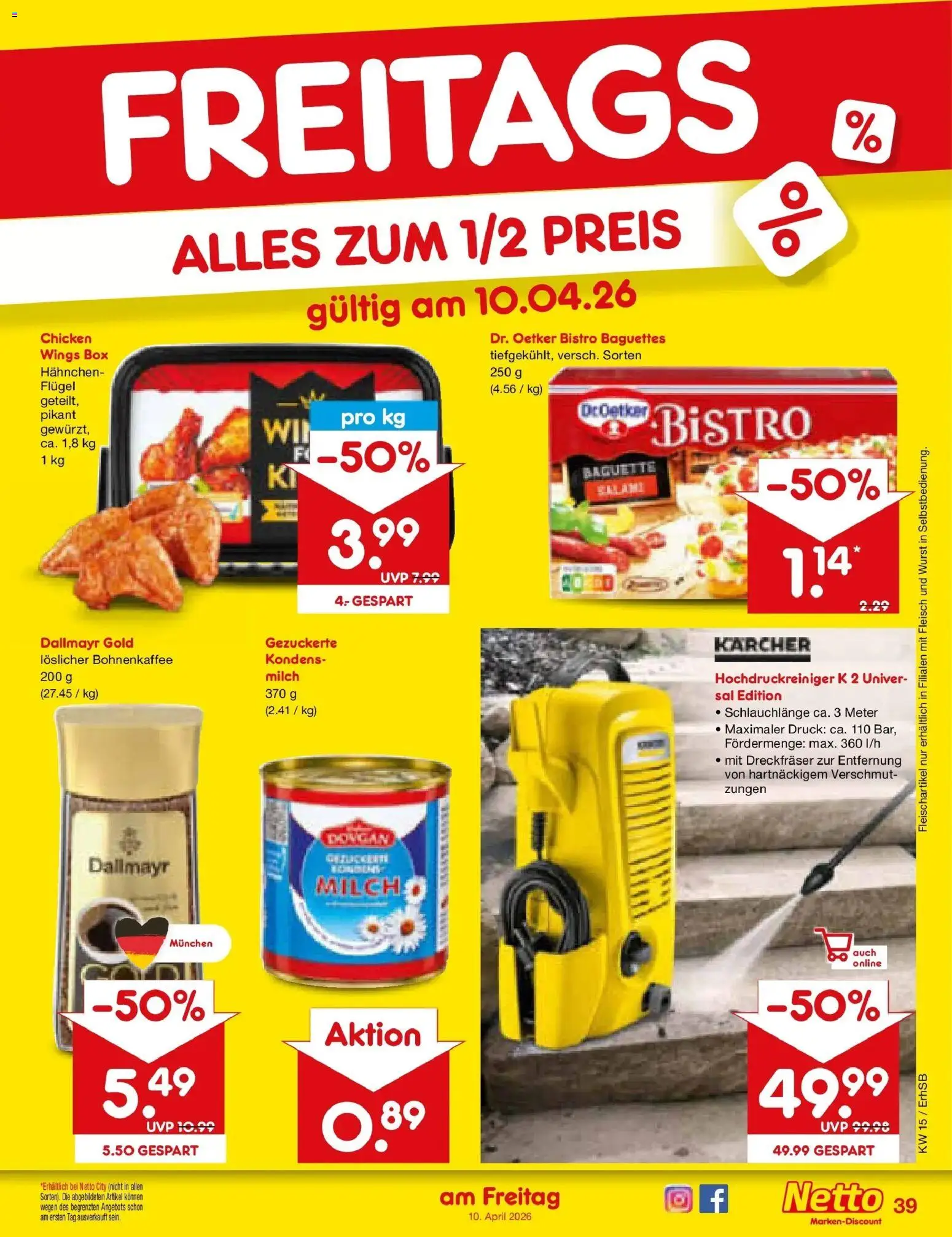 Netto Marken-Discount Prospekt München	 – gültig ab 07.04.2026 | Seite: 57 | Produkte: Milch, Dallmayr, Wurst, Hochdruckreiniger
