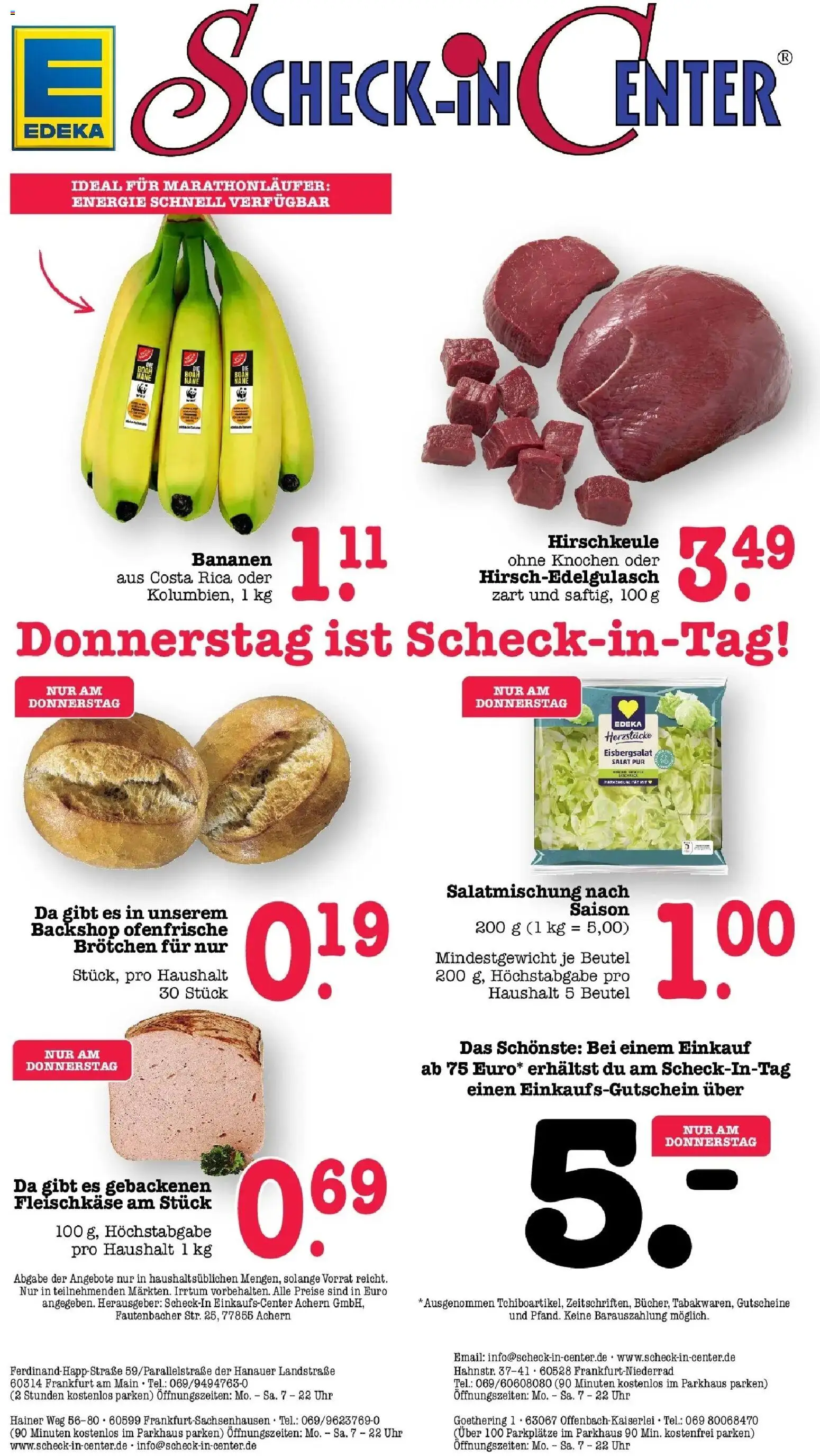 Edeka Prospekt Frankfurt Am Main (ab 19.10.2026) » Angebote Online | Seite: 77 | Produkte: Bananen, Eisbergsalat, Salat, Uhr