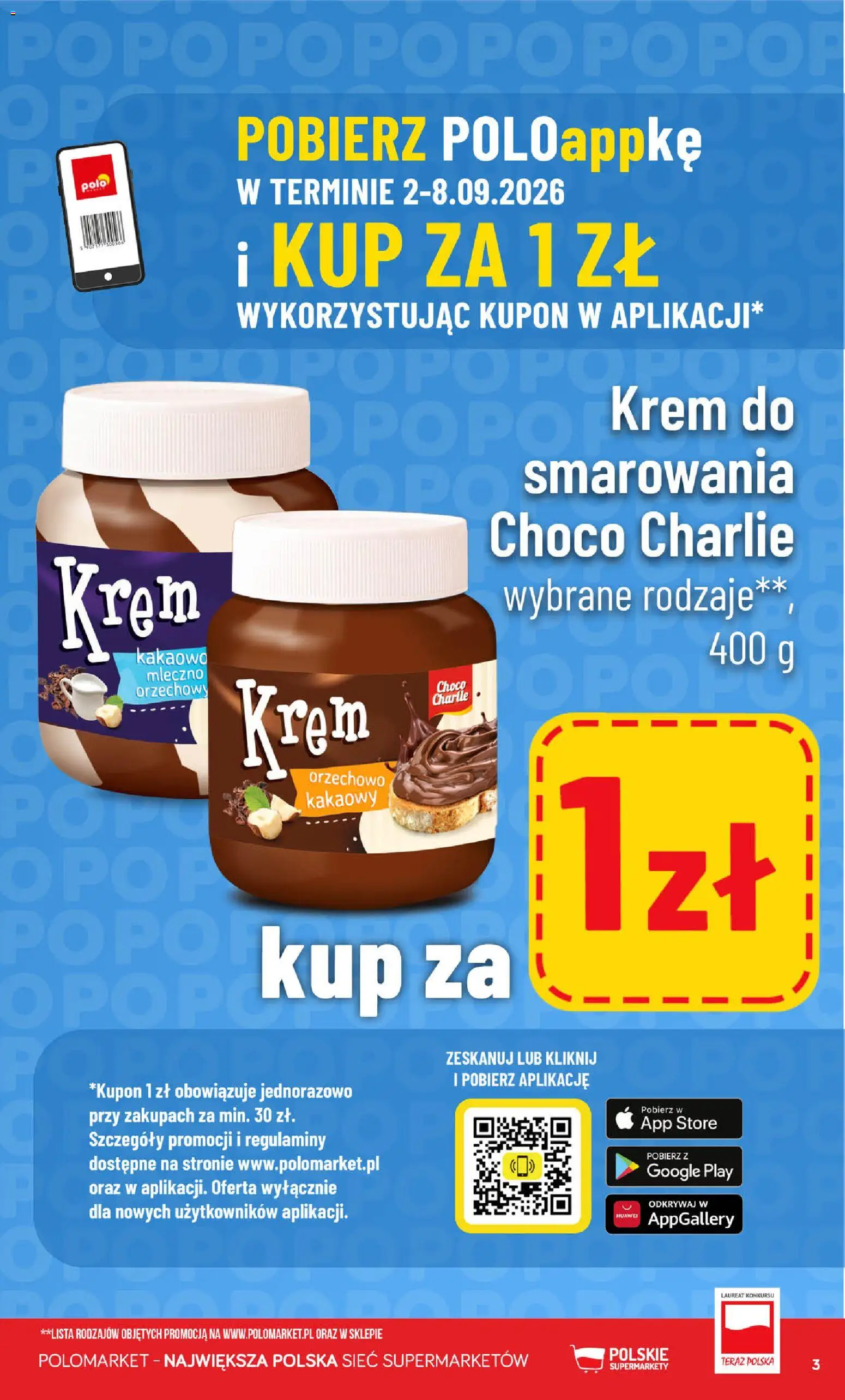 POLOmarket gazetka - Kupuj taniej od 02.09.2026 | Strona: 3 | Produkty: Krem