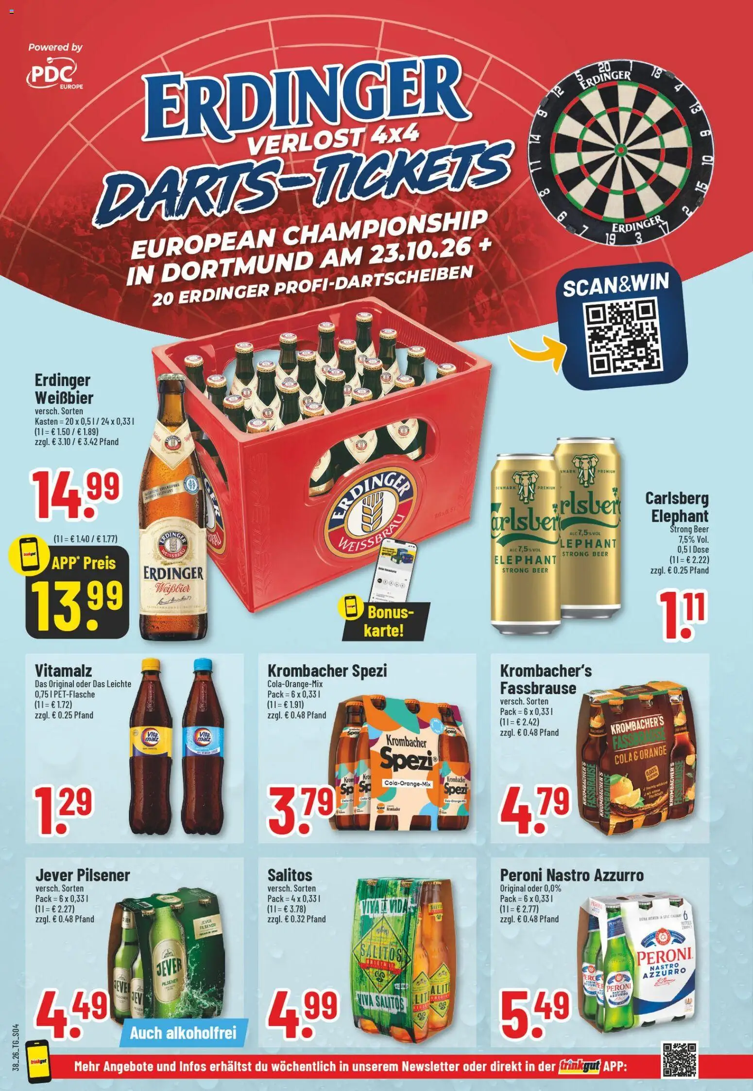 Trinkgut Prospekt – gültig ab 14.09.2026 | Seite: 4 | Produkte: Erdinger, Jever, Krombacher, Fassbrause