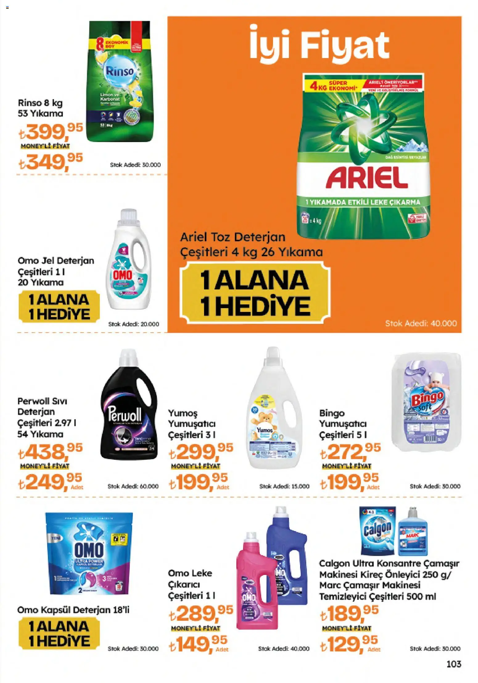 Migros Katalog - Migroskop - 04.06.2026 tarihinden itibaren geçerlidir | Sayfa: 103 | Ürünler: Yumuşatıcı, Deterjan, Çamaşır makinesi