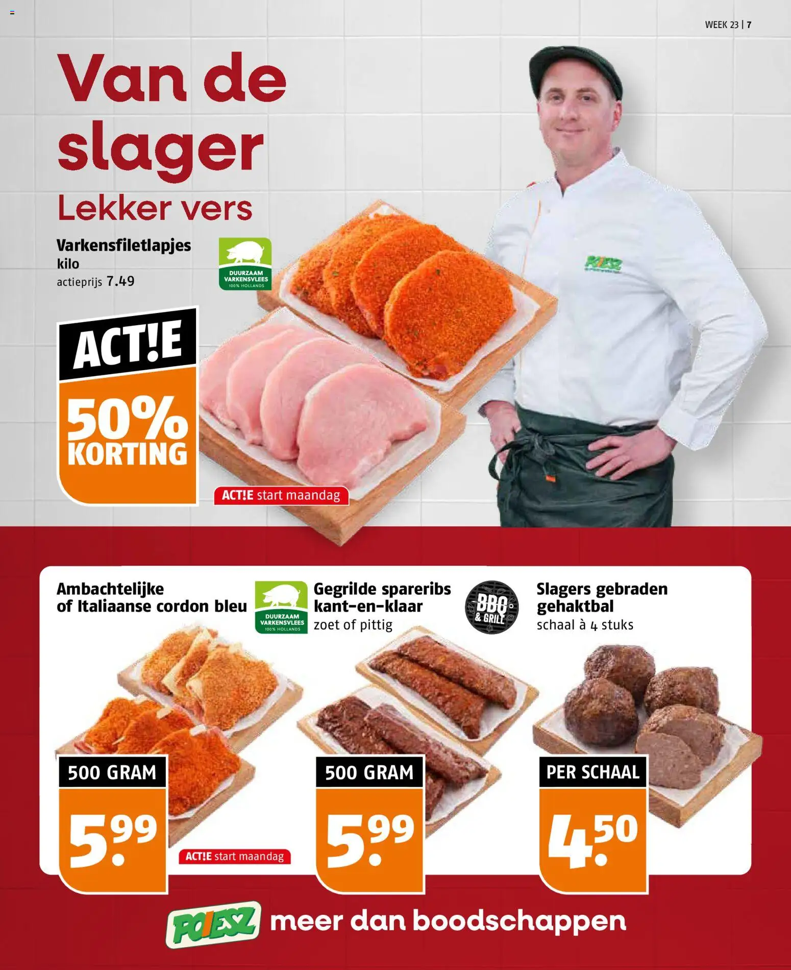 {H1} | Pagina: 7 | Producten: Varkensvlees, Schaal