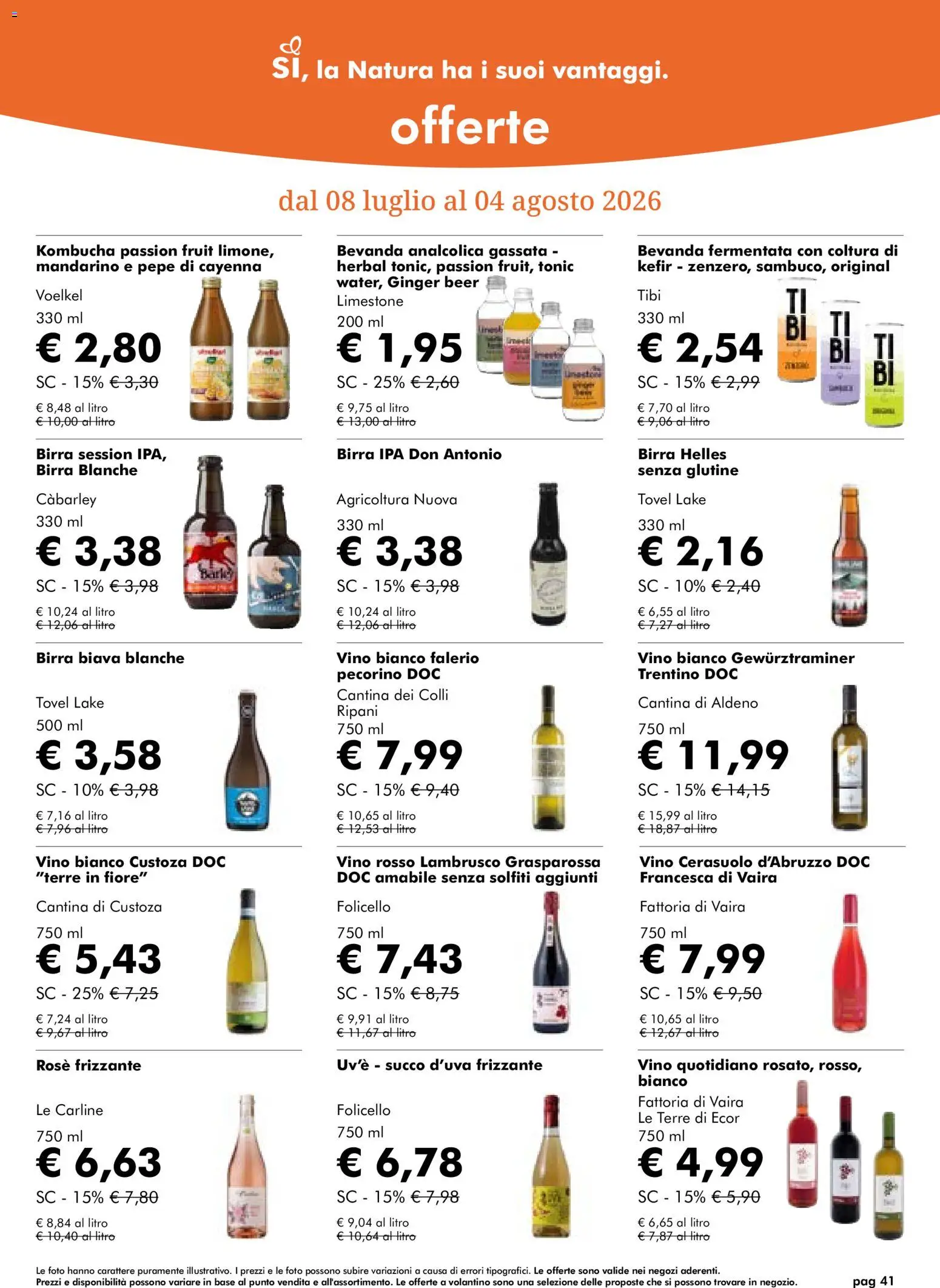 Volantino Natura Sì del 08/07/2026 | Pagina: 41