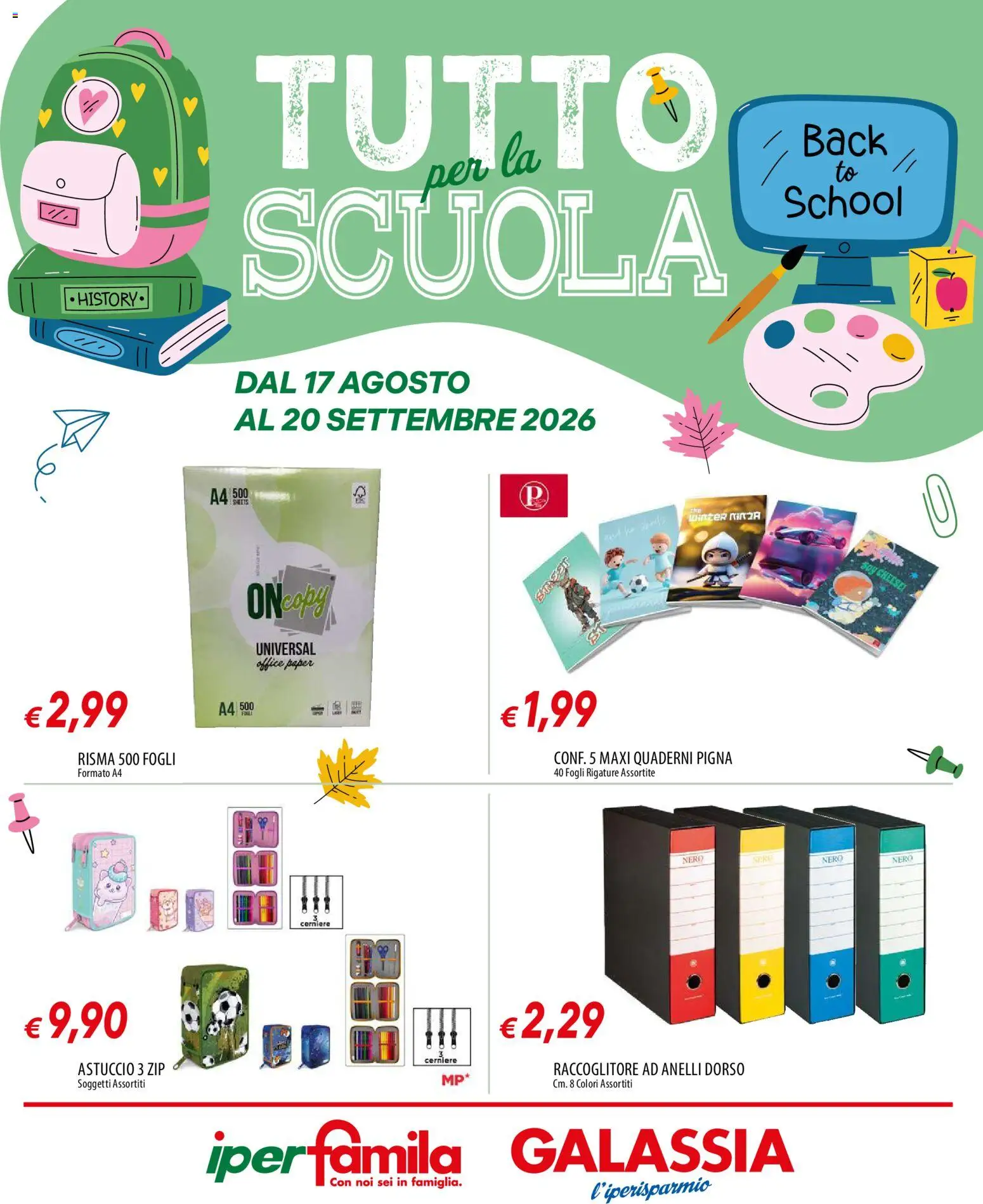 Volantino Galassia del 17/08/2026 | Pagina: 1 | Prodotti: Astuccio