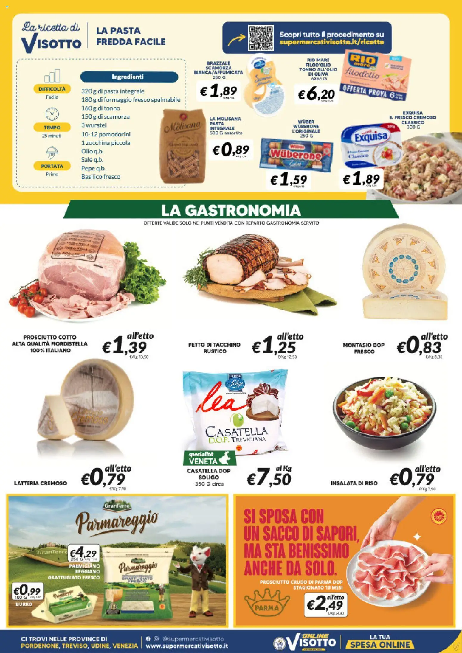 Volantino Visotto del 17.06.2026 | Pagina: 3 | Prodotti: Prosciutto Crudo, Pasta, Basilico, Insalata di riso