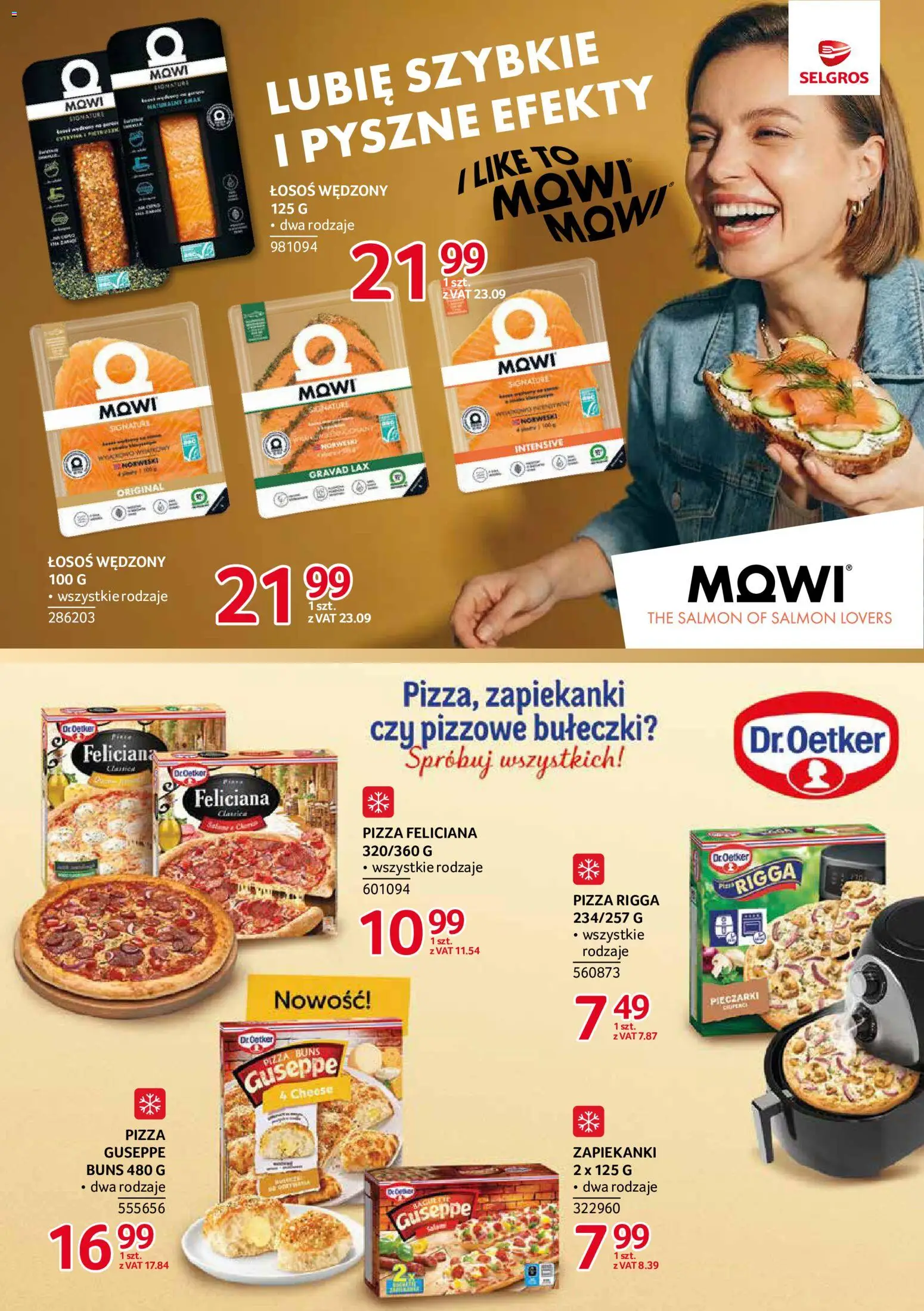 Selgros cash&carry gazetka - Markowe produkty od 10.09.2026 | Strona: 16 | Produkty: Łosoś, Pizza, Zapiekanki, Pizza Feliciana