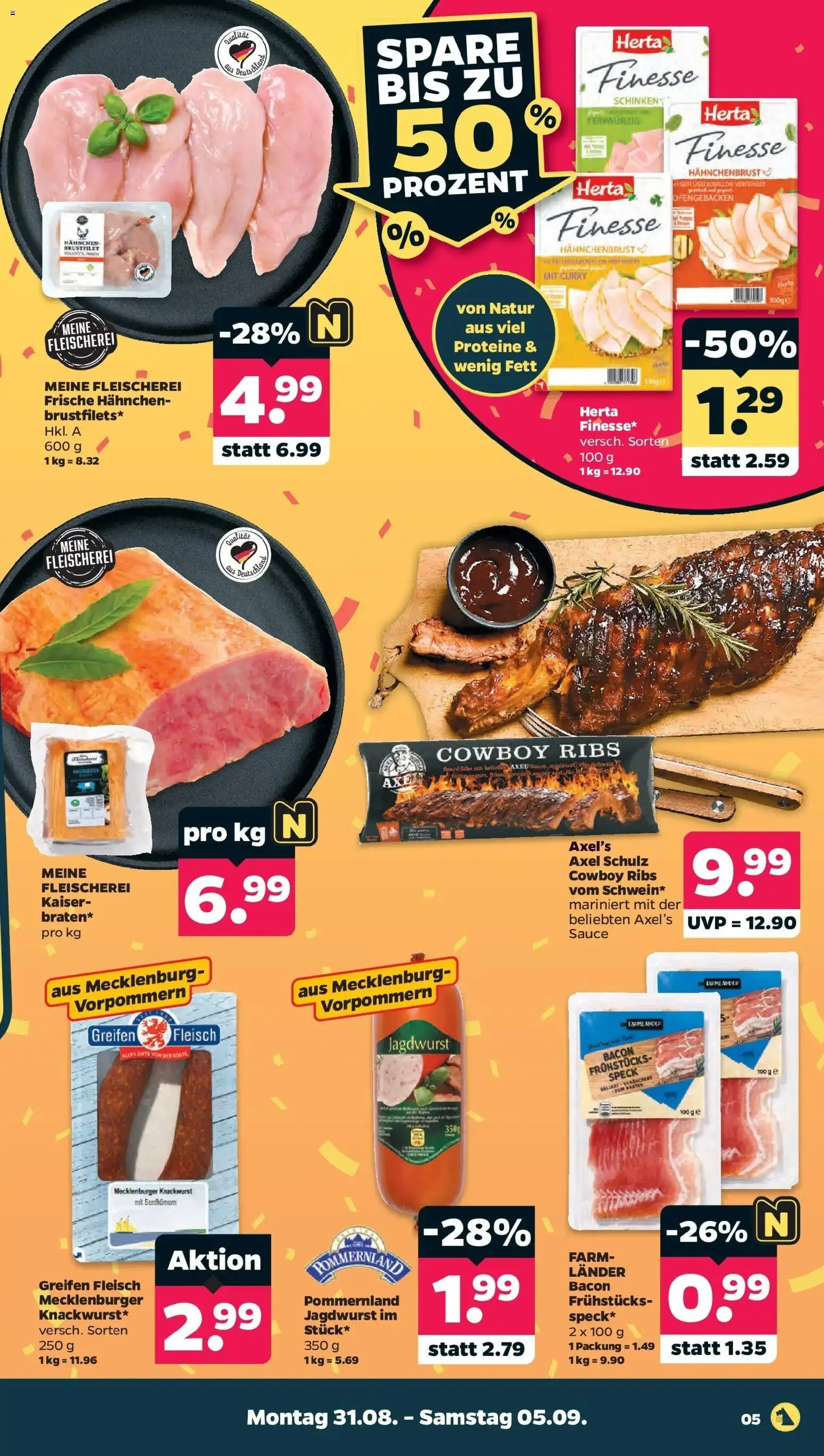 Netto Aktueller Prospekt – gültig ab 30.08.2026 | Seite: 5 | Produkte: Hahnchen, Fleisch, Hahnchenbrust