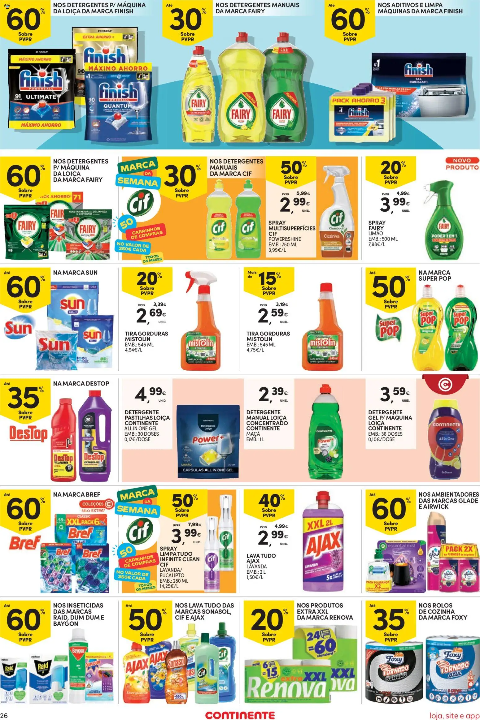 Continente Semanal Continente Bom Dia │ válido de 09.06.2026 | Página: 26 | Produtos: Detergente, Maça