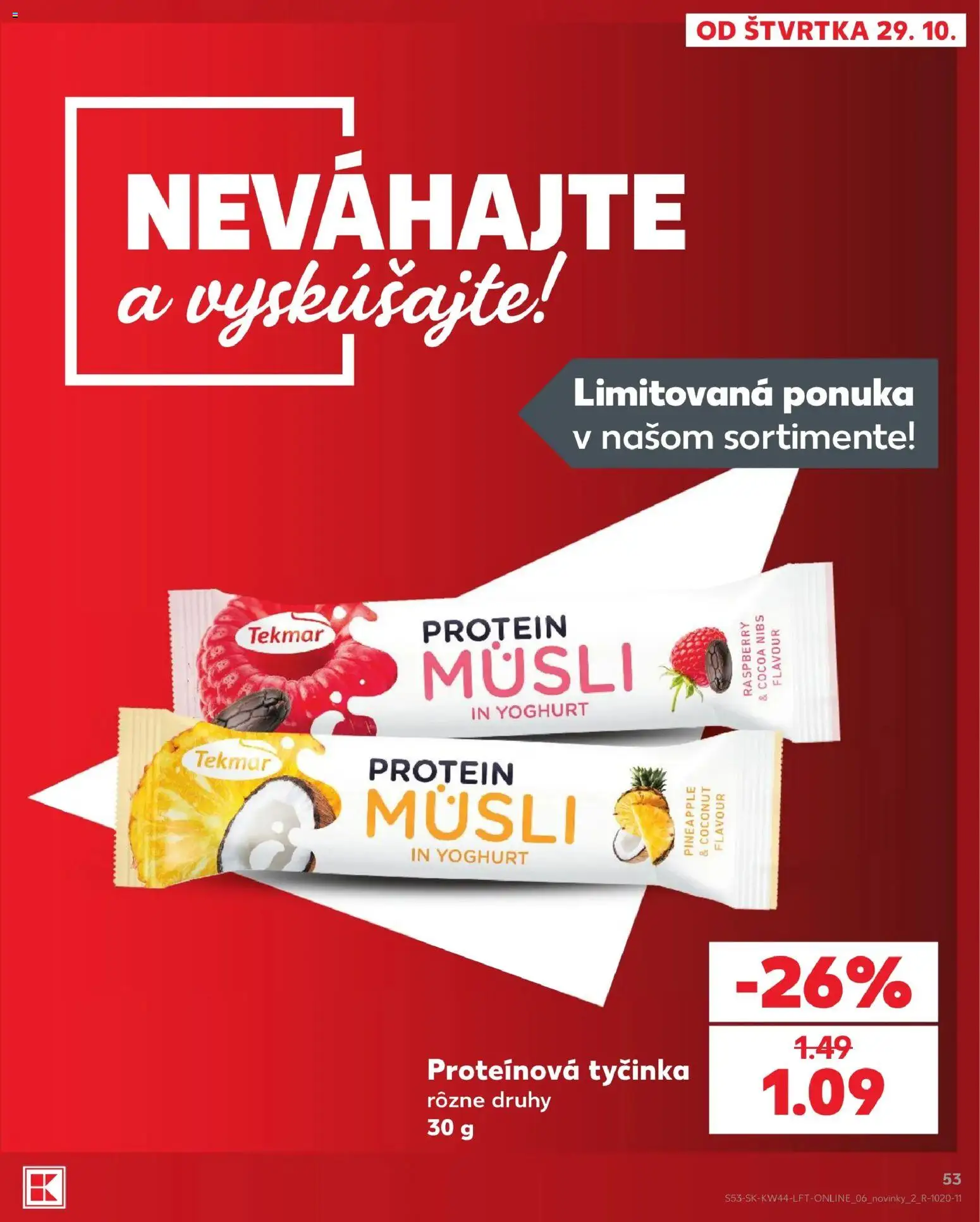 Kaufland SK akciós ujság - amely érvényes a következő dátumtól: 2026.10.29. | Oldal: 53