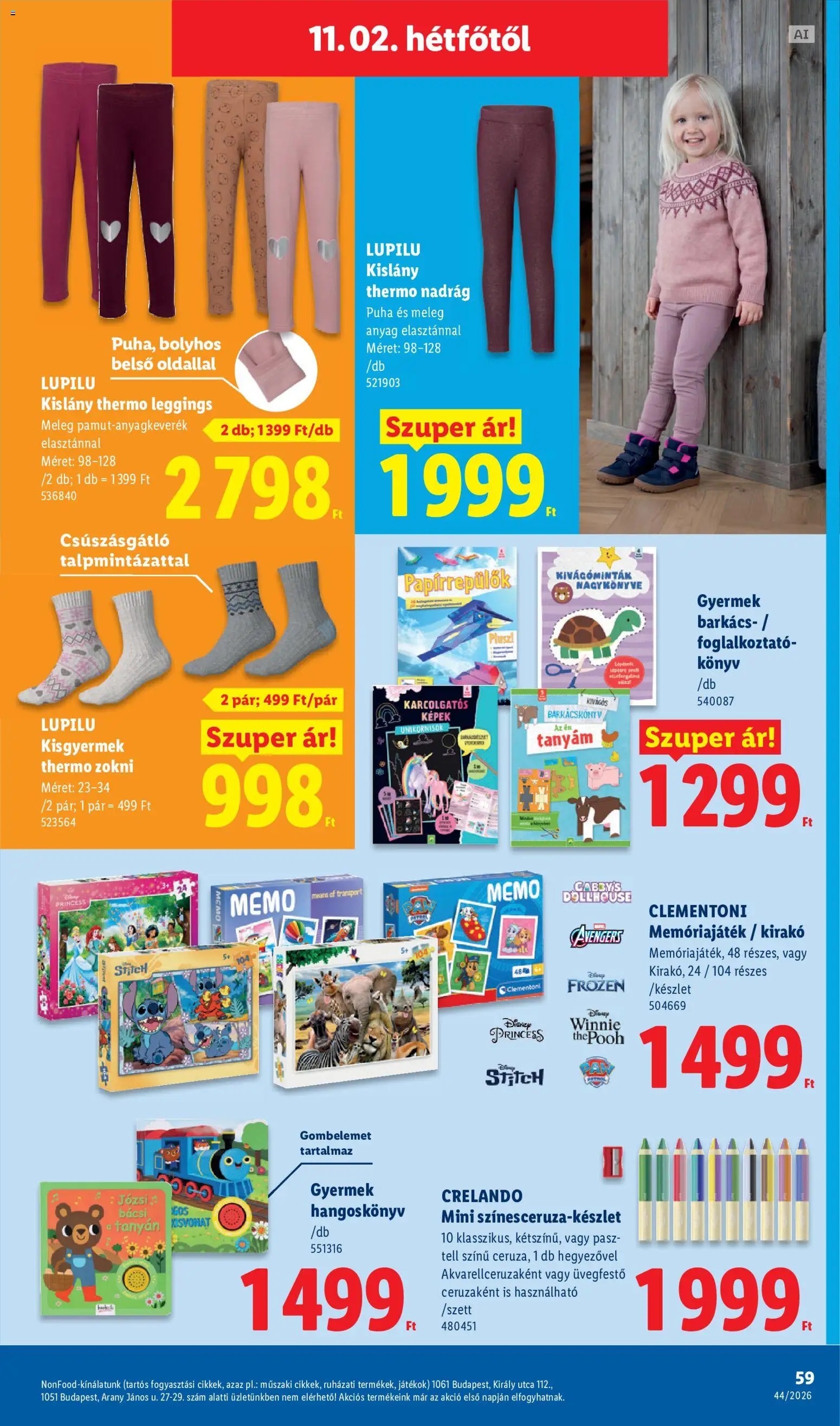 Lidl akciós ujság - amely érvényes a következő dátumtól: 2026.10.29. | Oldal: 59