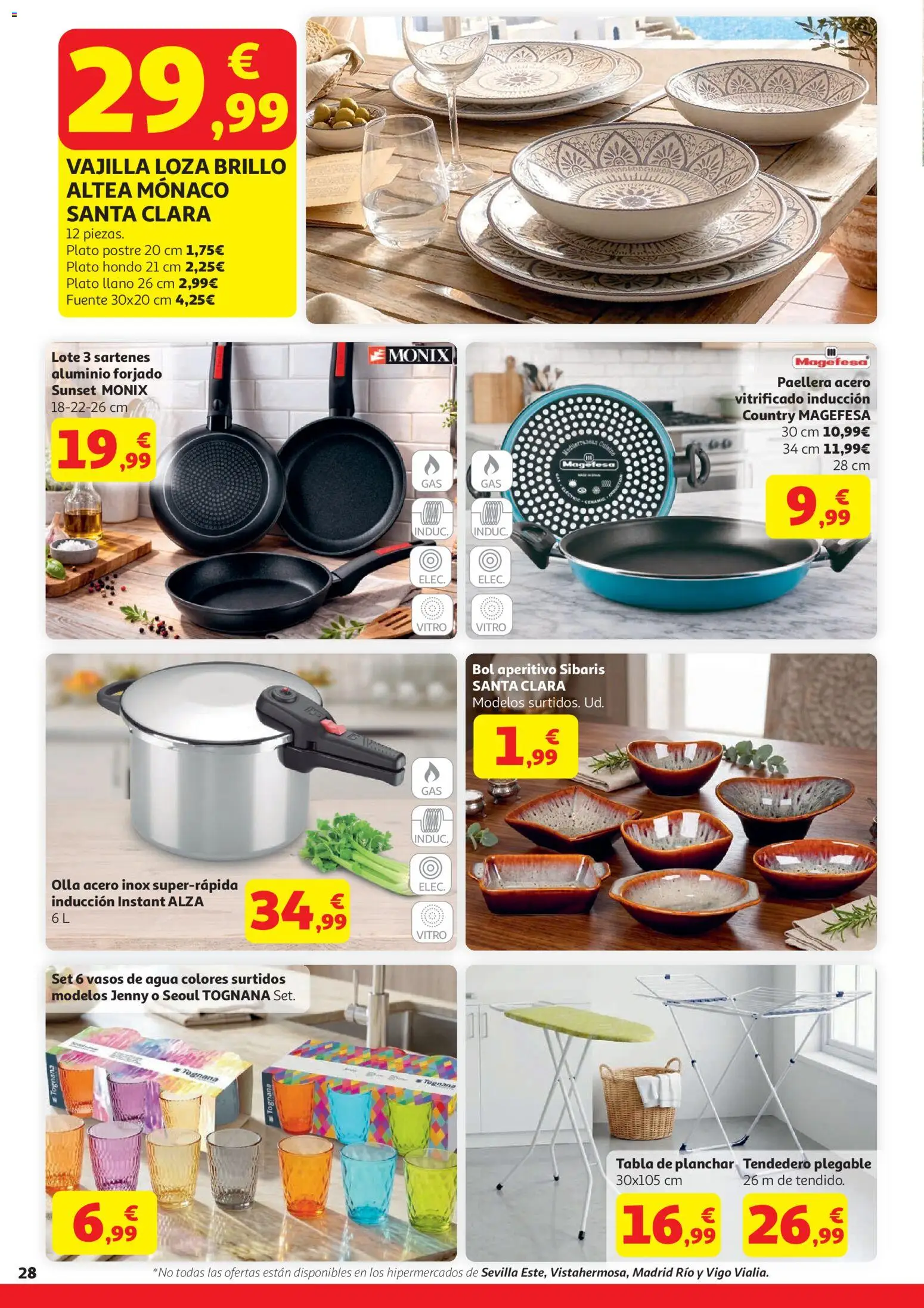Alcampo  HG Unico Mad │ válido desde el 07.04.2026 | Página: 36 | Productos: Vasos, Tendedero, Tabla de planchar, Βρεφικό κρεβάτι