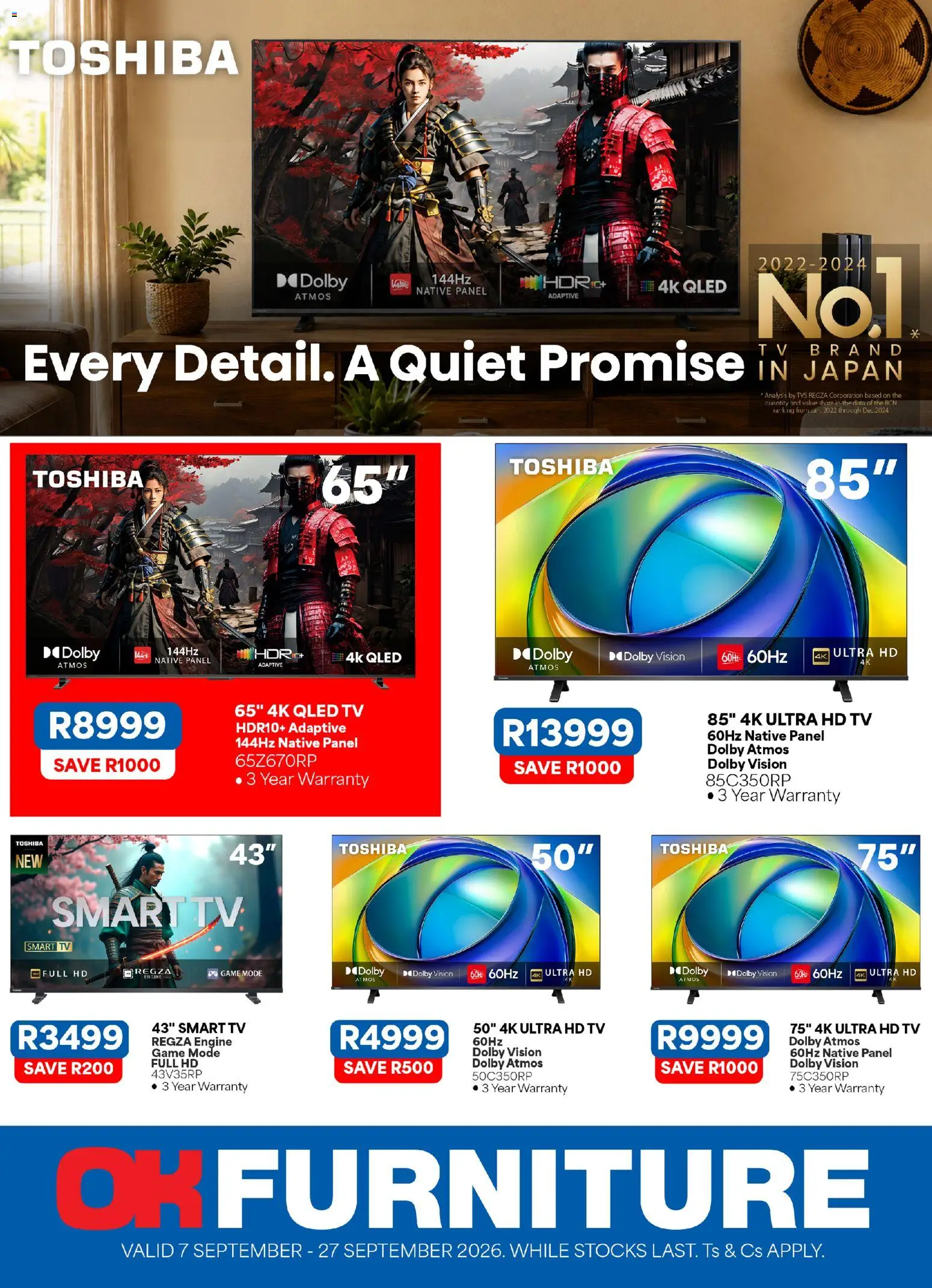 New OK Furniture catalogue – valid from 07/09/2026 | Page: 1 | Products: Data, TV