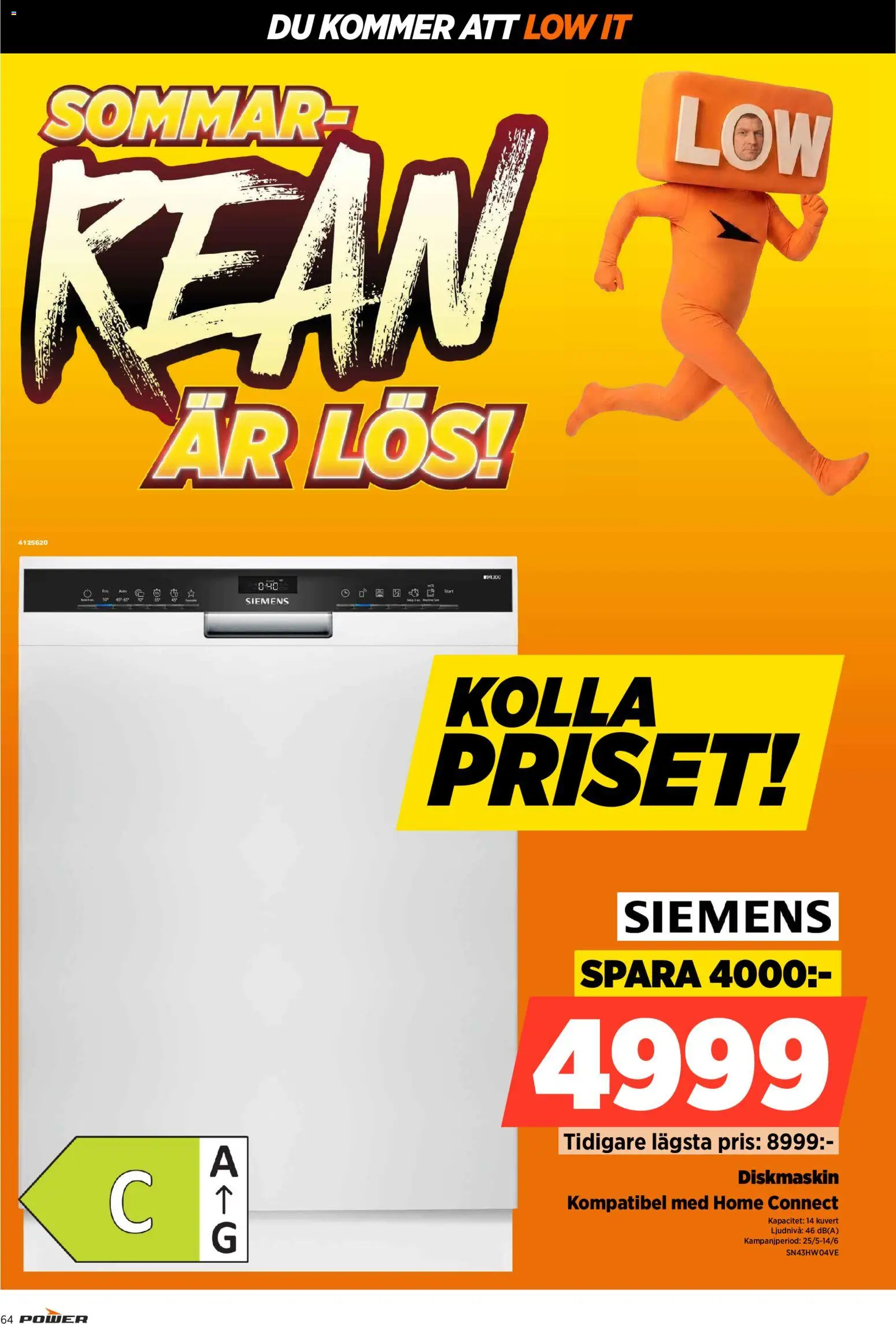 Power reklamblad aktuell från 08.06.2026 | Sida: 64 | Produkter: Diskmaskin, Kuvert