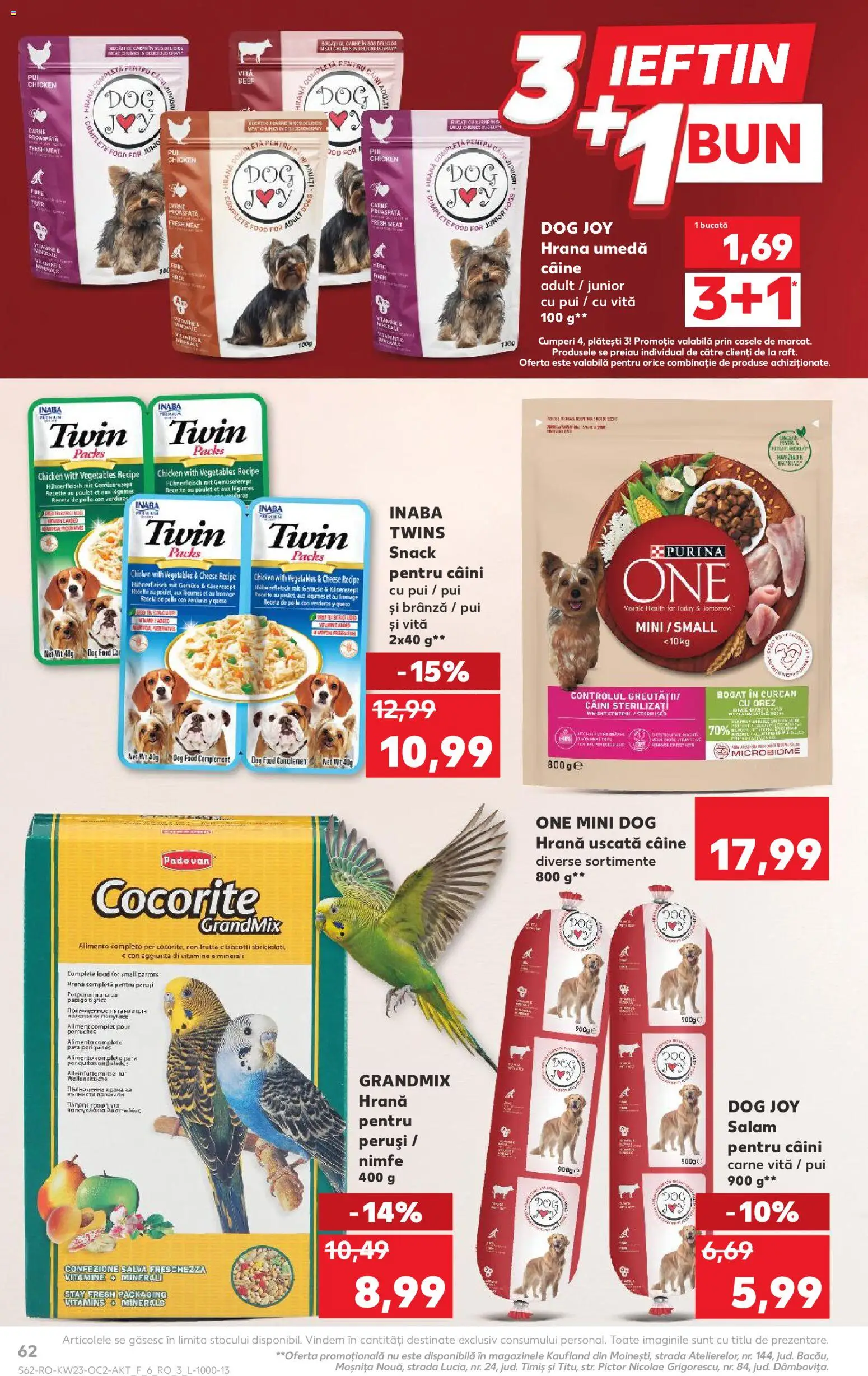Noul catalog Kaufland – valabil de la 03.06.2026 | Pagină: 62 | Produse: Pară, Hacıyatmaz Kedi Oyuncağı, Salam, Orez