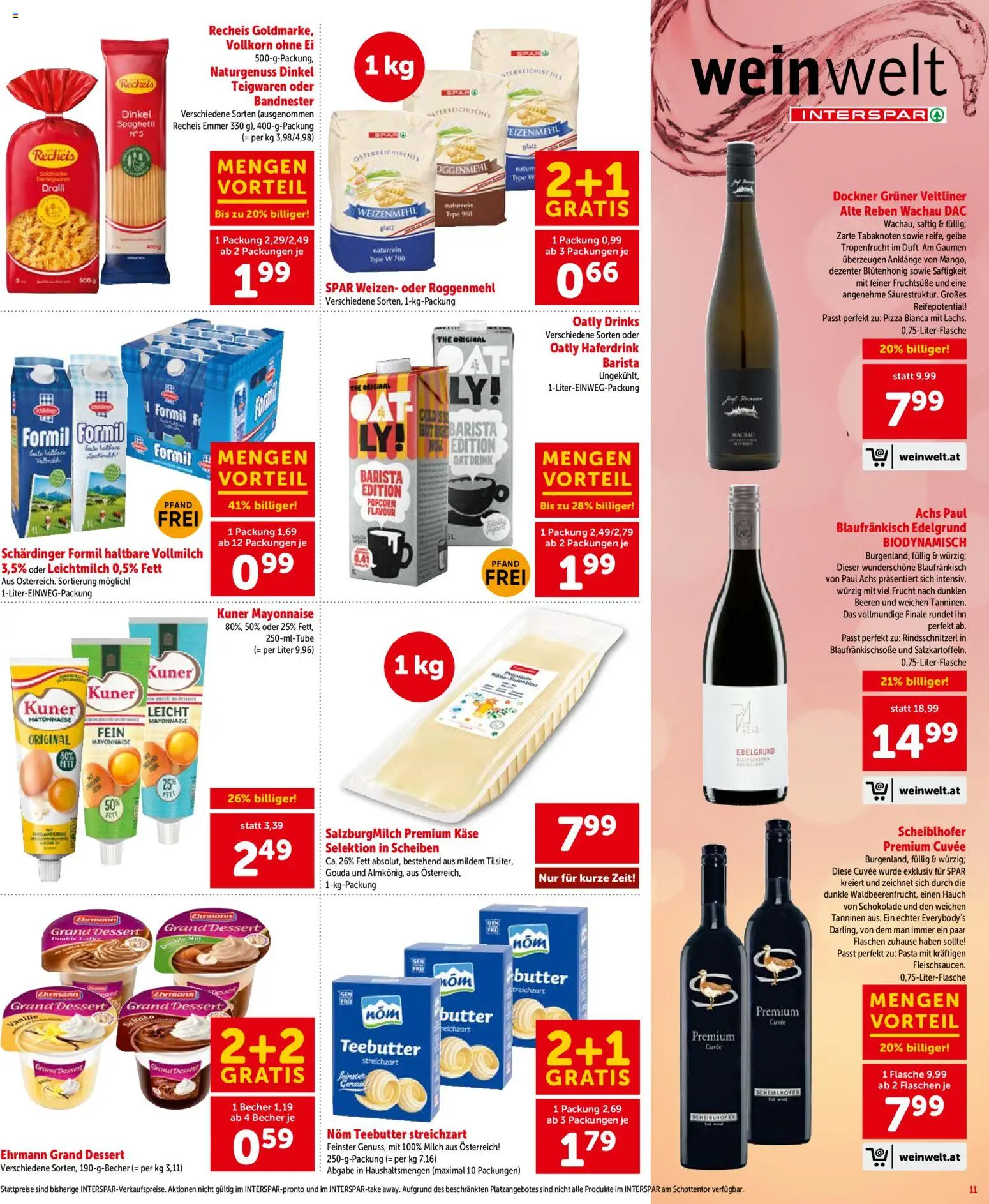 Interspar Flugblatt- Wien gültig ab 31.03.2026 | Seite: 12 | Produkte: Pasta, Mayonnaise, Milch, Spaghetti