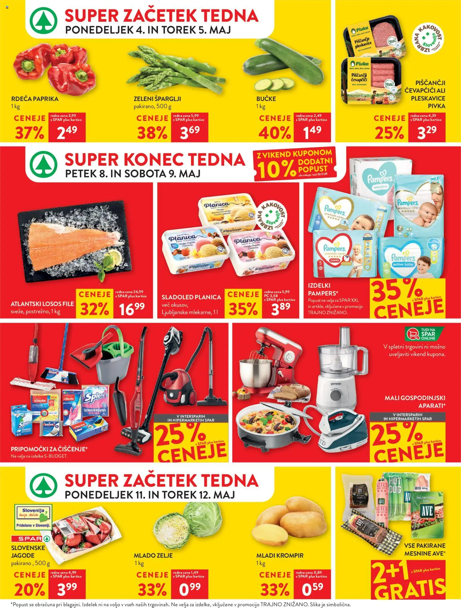 Novi Spar katalog ponudbe – veljaven od 06.05.2026 | Stran: 38 | Izdelki: Čevapčiči, Losos, Jagode, Zelje