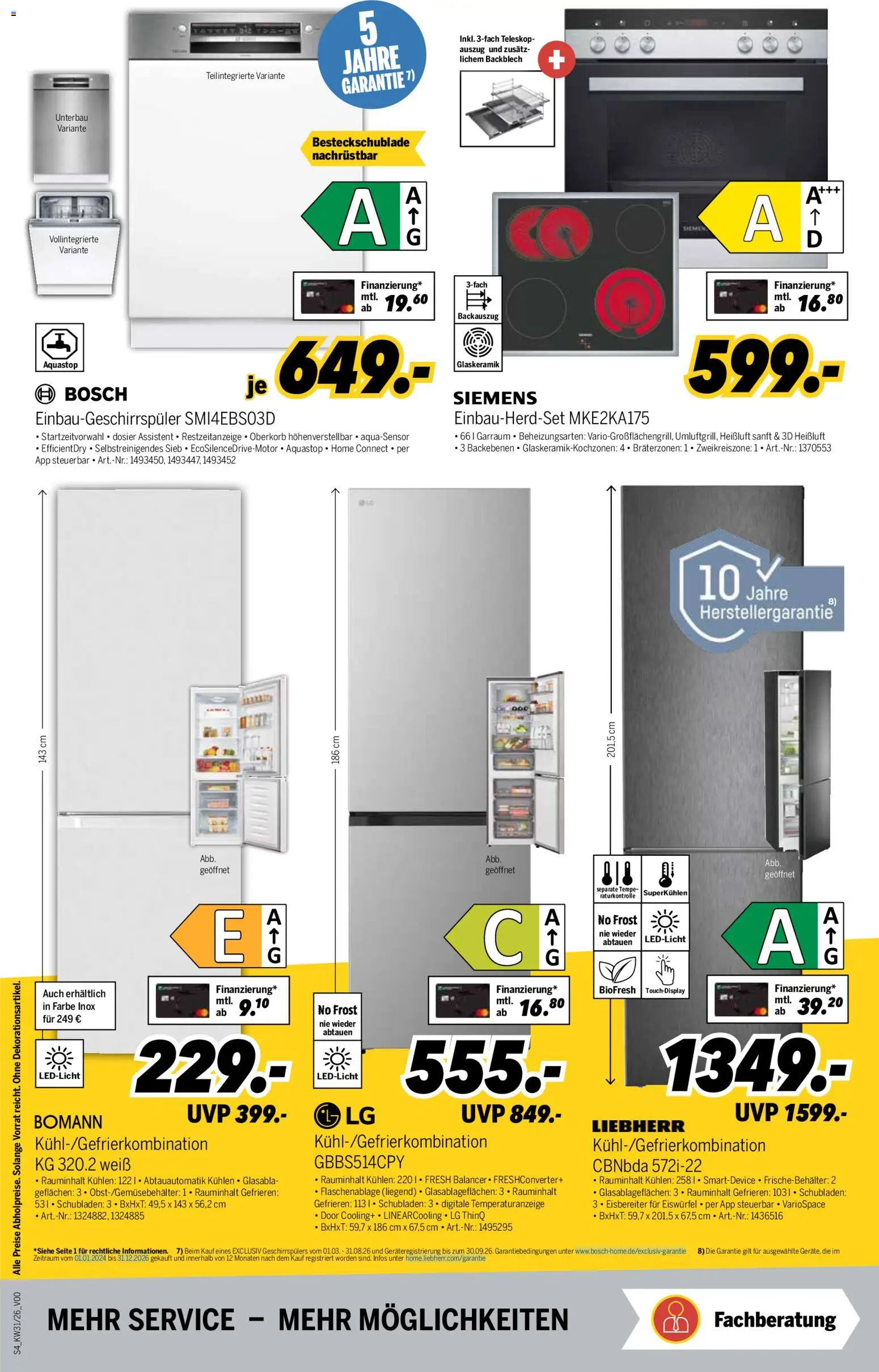 Medimax Prospekt – gültig ab 25.07.2026 | Seite: 4 | Produkte: Bosch, Liebherr, Siemens