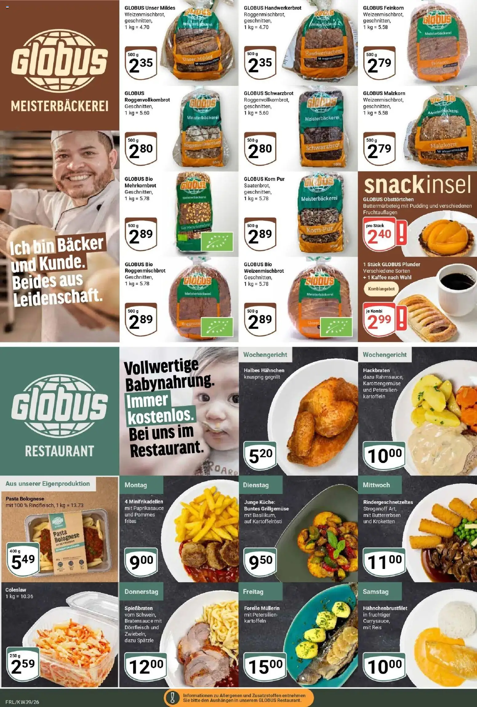 Globus Prospekt Freilassing (ab 21.09.2026) » Angebote online | Seite: 7 | Produkte: Hahnchen, Kaffee, Pommes, Kartoffeln