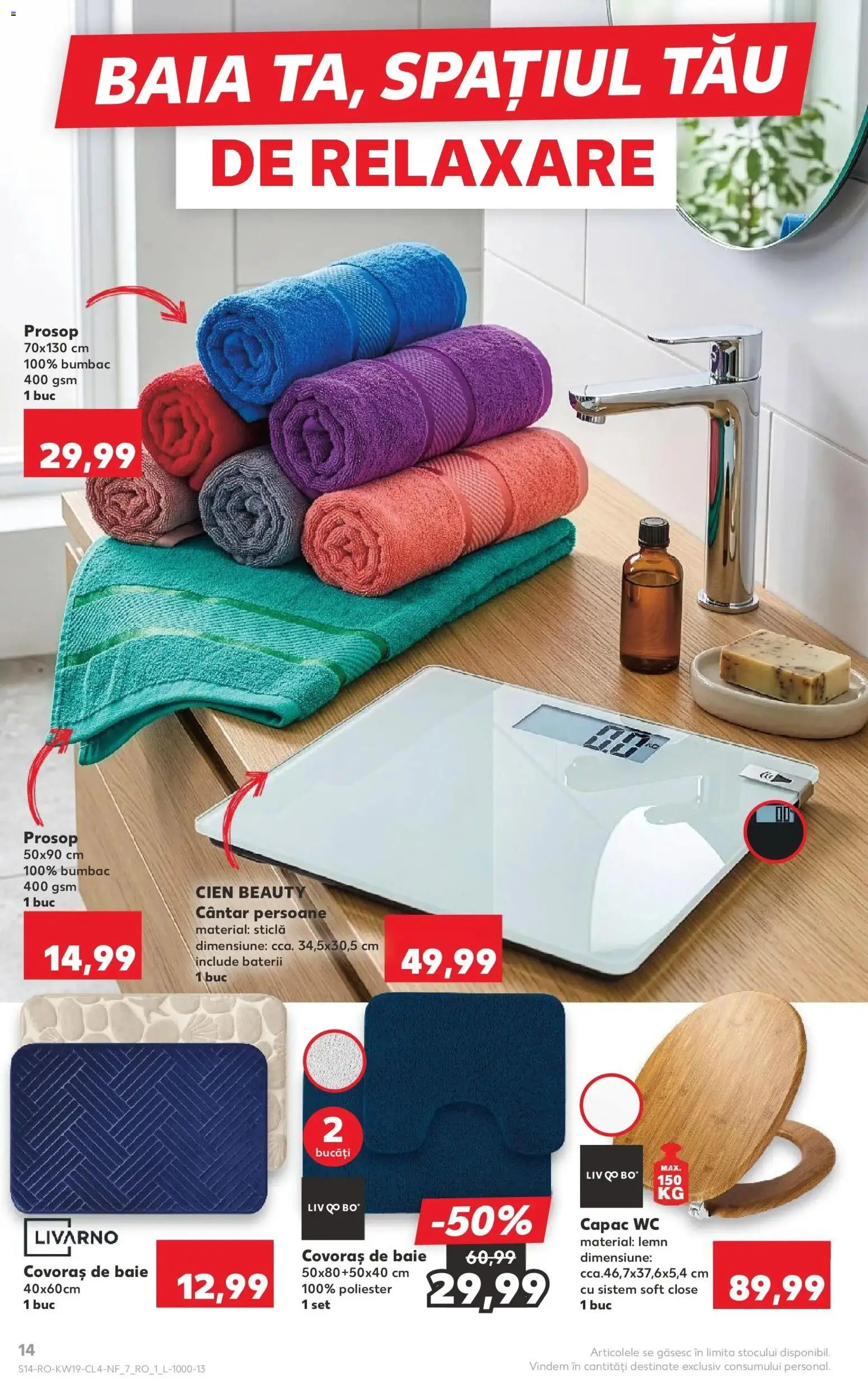 Noul catalog Kaufland – valabil de la 06.05.2026 | Pagină: 14 | Produse: Cântar, Baterii, Covoraș de baie