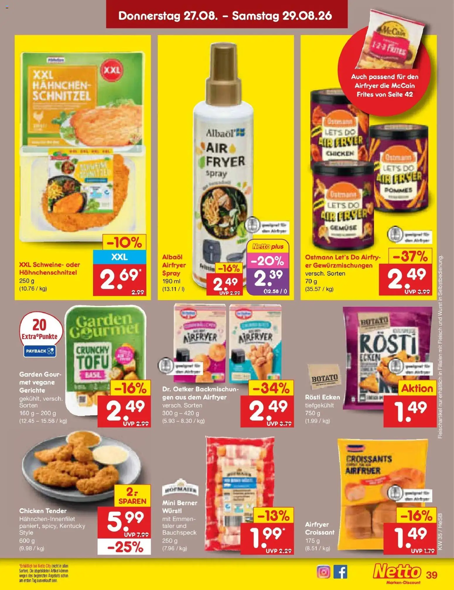 Netto Marken-Discount Prospekt Hamburg (ab 24.08.2026) » Angebote | Seite: 53 | Produkte: Schnitzel, Gemüse, Gerichte, Fleisch