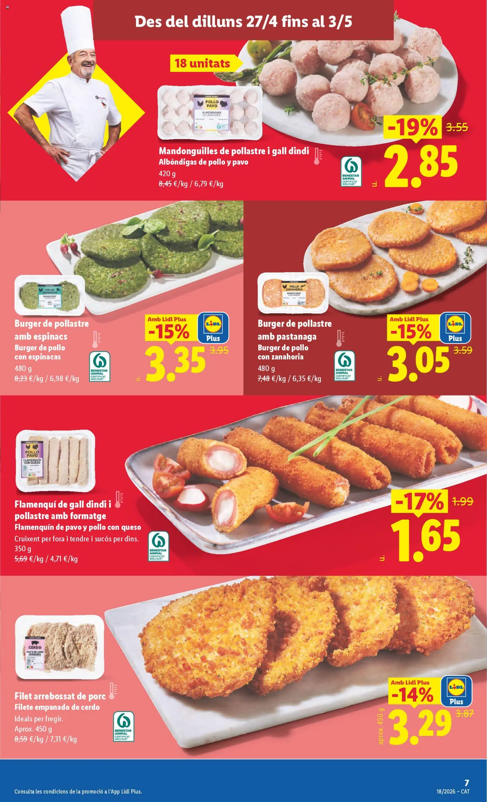 Lidl folleto │ válido desde el 27.04.2026 | Página: 9 | Productos: Queso, Cerdo, Zanahoria, Filete