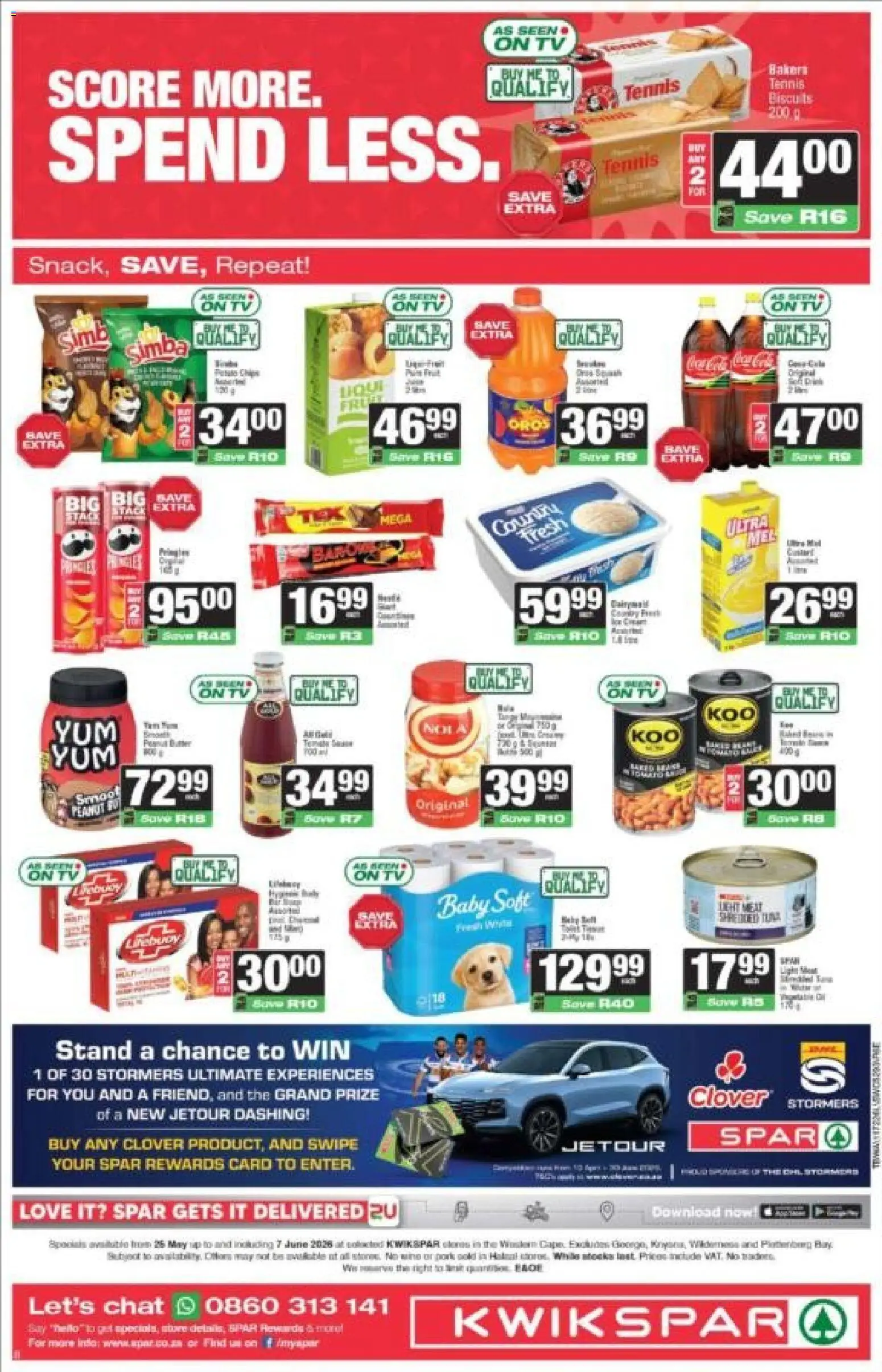 New KWIKSPAR catalogue – valid from 25.05.2026 | Page: 4 | Products: TV, Light, Wine, Pork