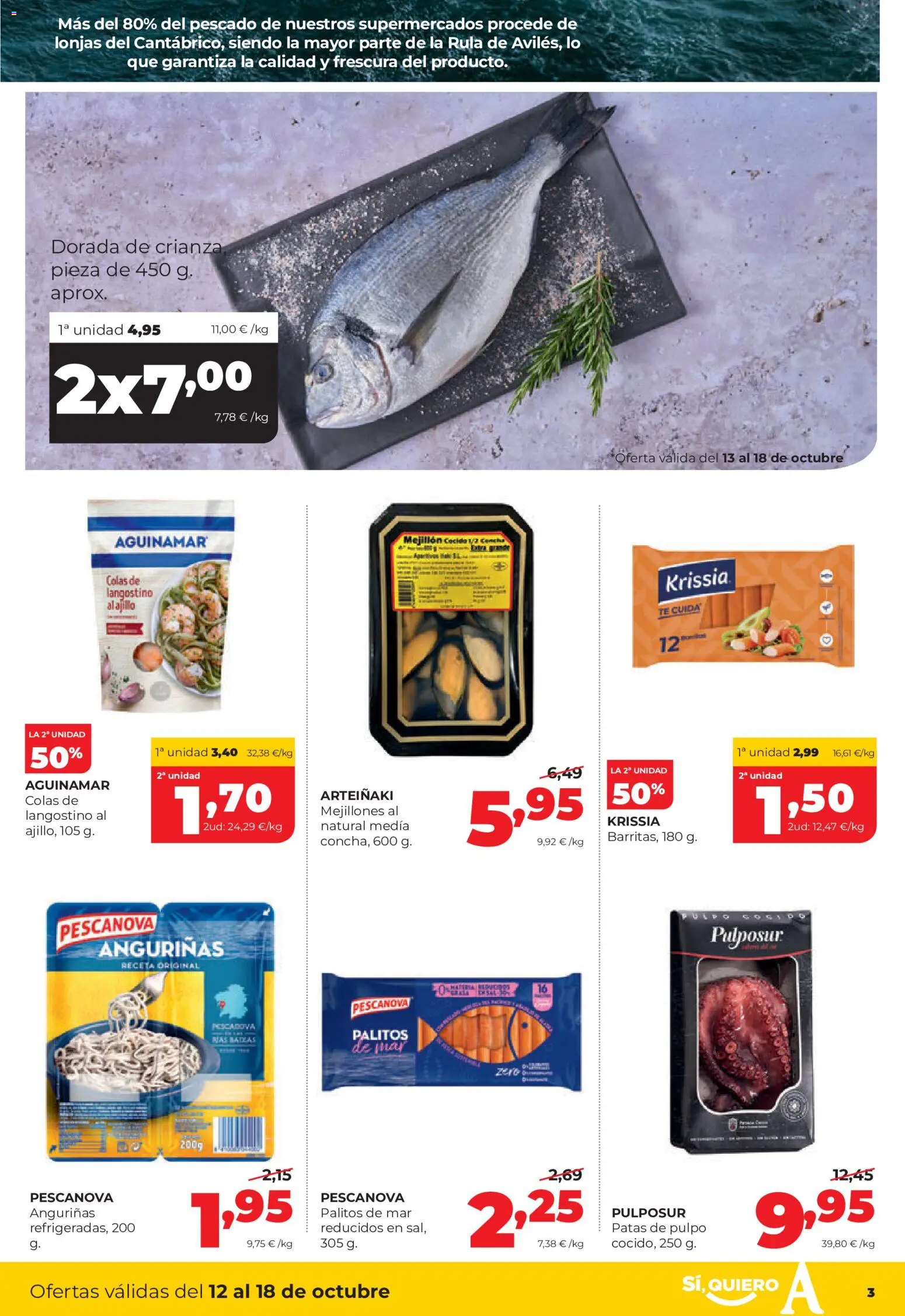 Alimerka folleto Castilla y León │ válido desde el 12/10/2026 | Página: 3 | Productos: Pescado, Té, Langostino