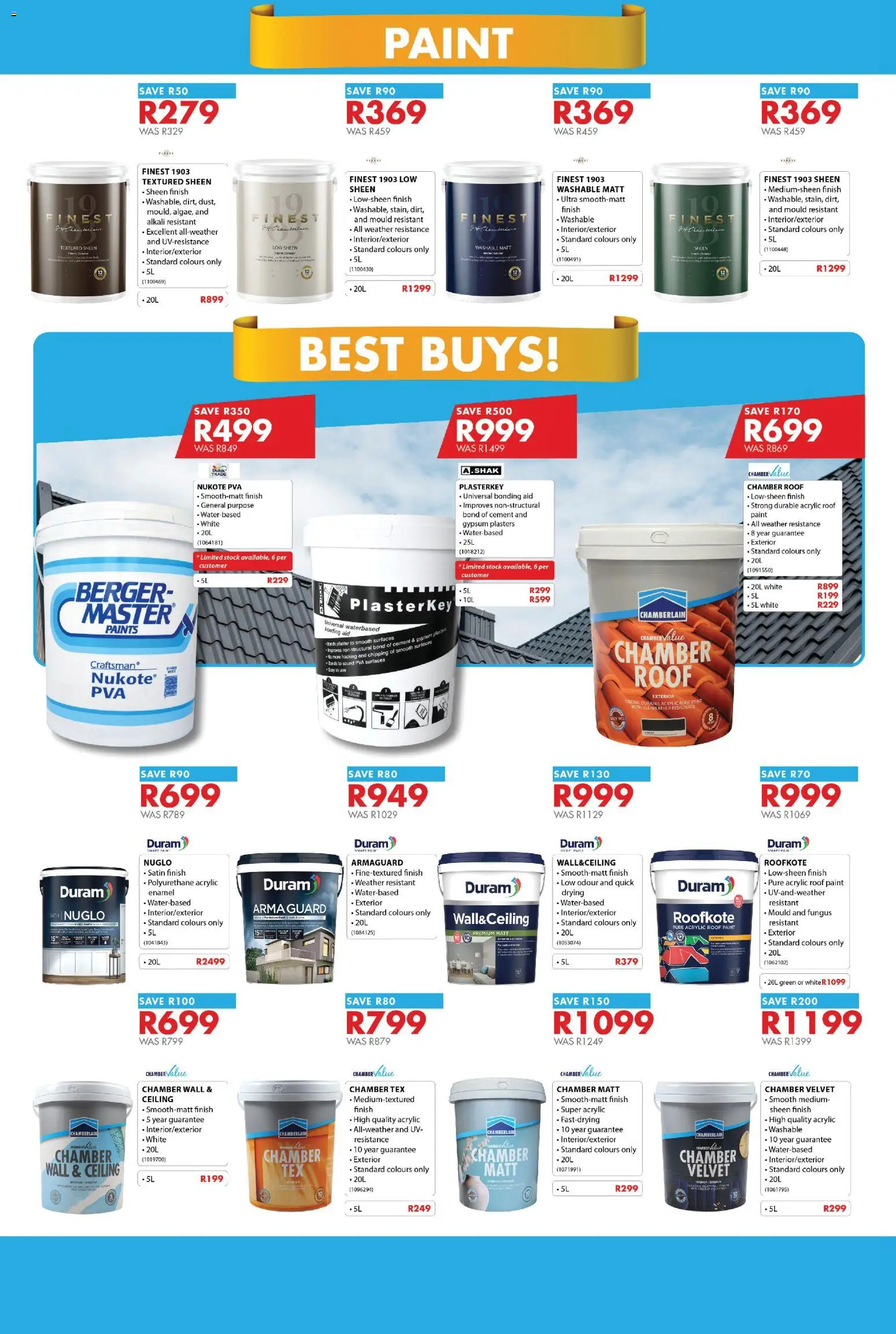 New Chamberlain catalogue – valid from 01/09/2026 | Page: 2 | Products: Paint, Plaster, Stock, Enamel