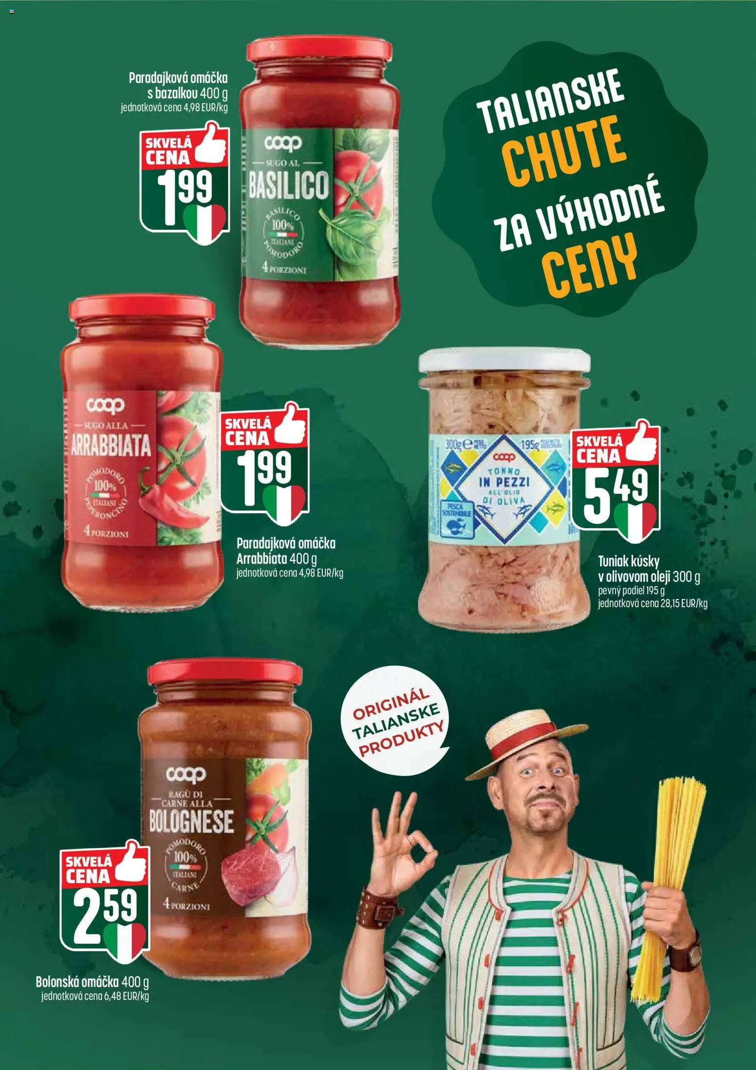 Nové COOP Jednota akcie – leták je platný od 07.05.2026 | Strana: 33 | Produkty: Tuniak, Omáčka