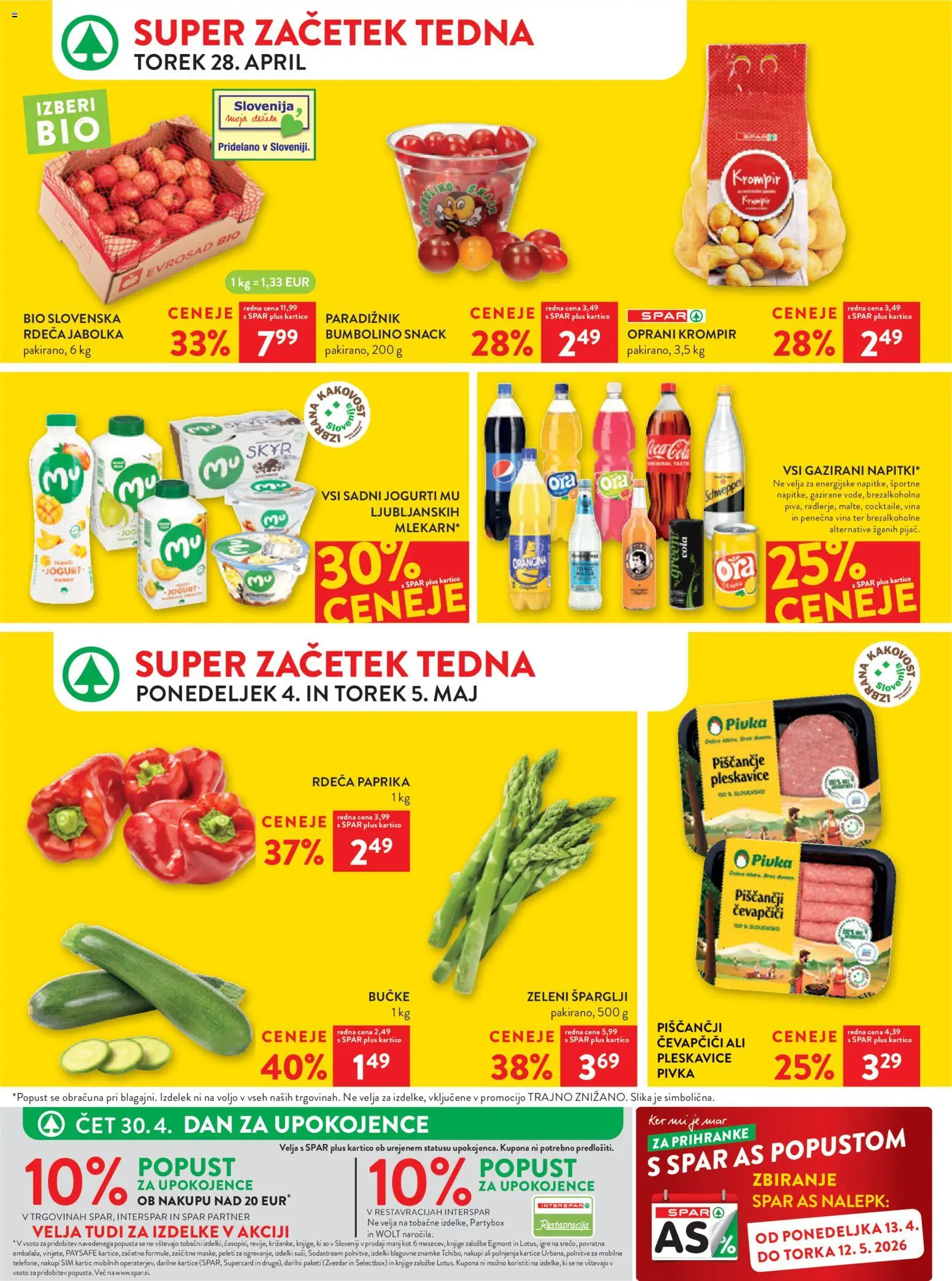 Novi Spar katalog ponudbe – veljaven od 29.04.2026 | Stran: 31 | Izdelki: Paprika, Pleskavice, Paradiznik, Krompir