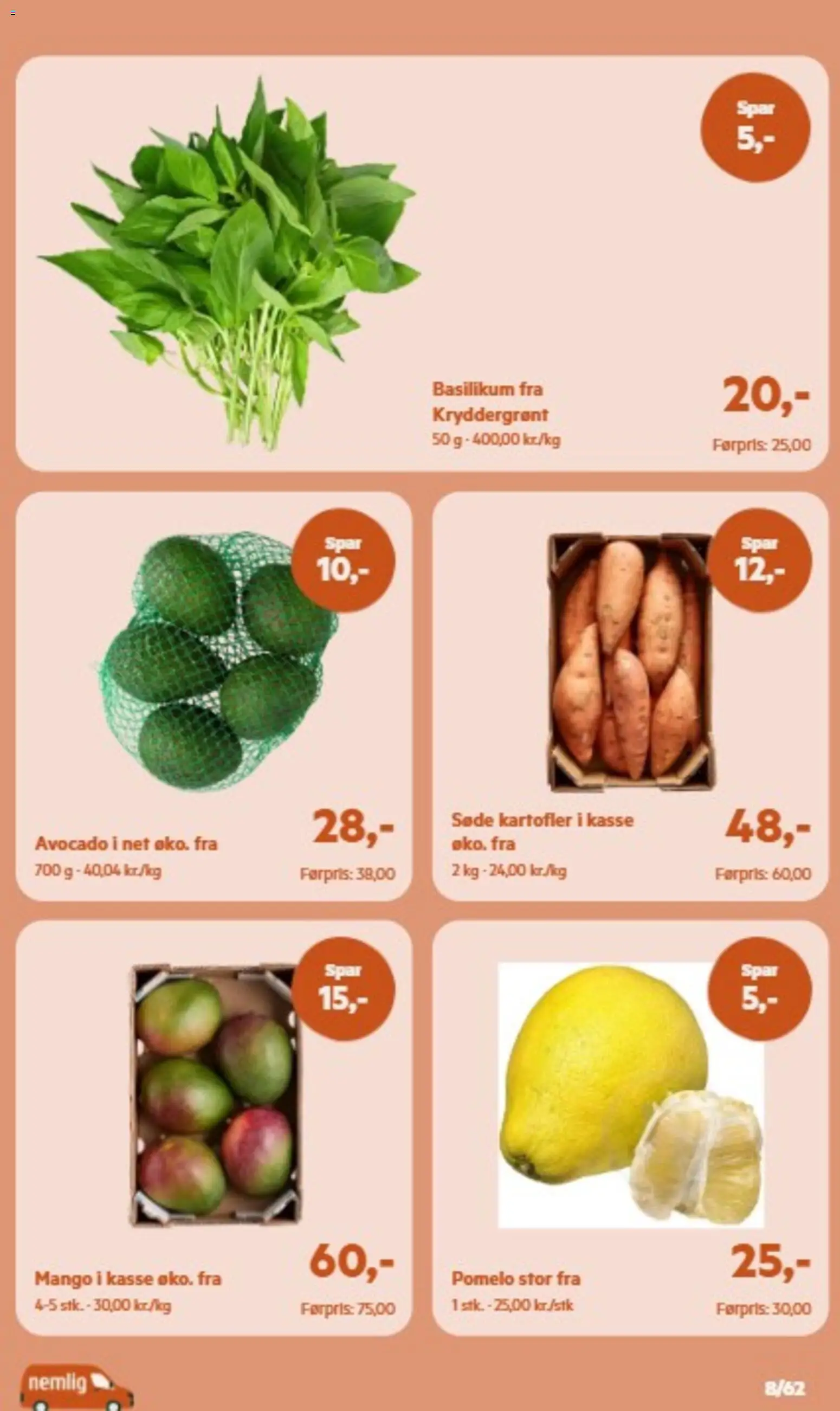Nemlig tilbudsavis – gyldig fra 30/09/2026 | Side: 10 | Produkter: Søde kartofler, Kartofler, Avocado, Pomelo