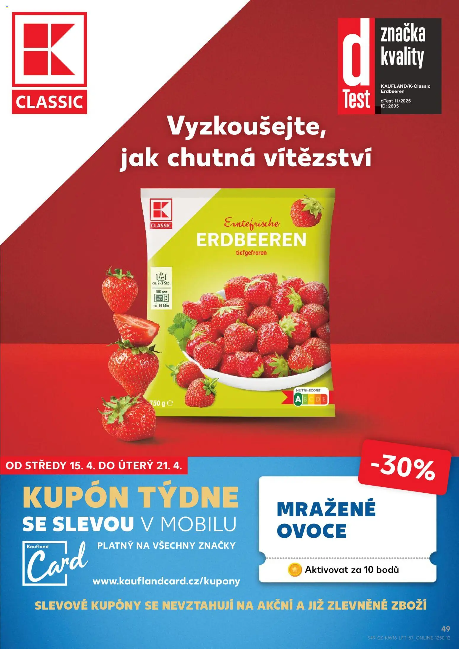 Kaufland leták od 15.04.2026 | Strana: 49 | Produkty: Ovoce, Test, Mražené ovoce