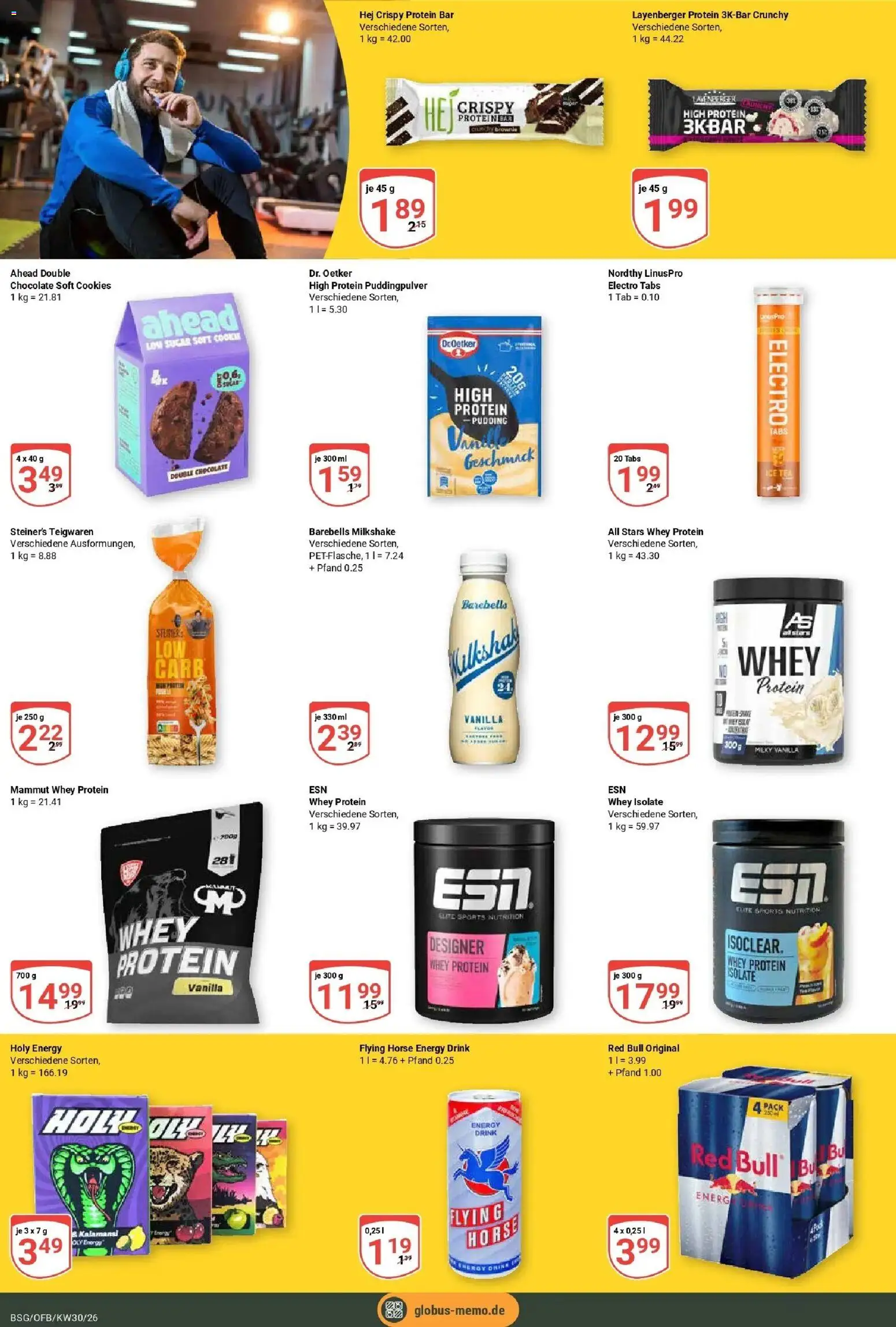 Globus Prospekt Braunschweig – gültig ab 20.07.2026 | Seite: 16 | Produkte: Red bull, High protein pudding, Energy, Pudding