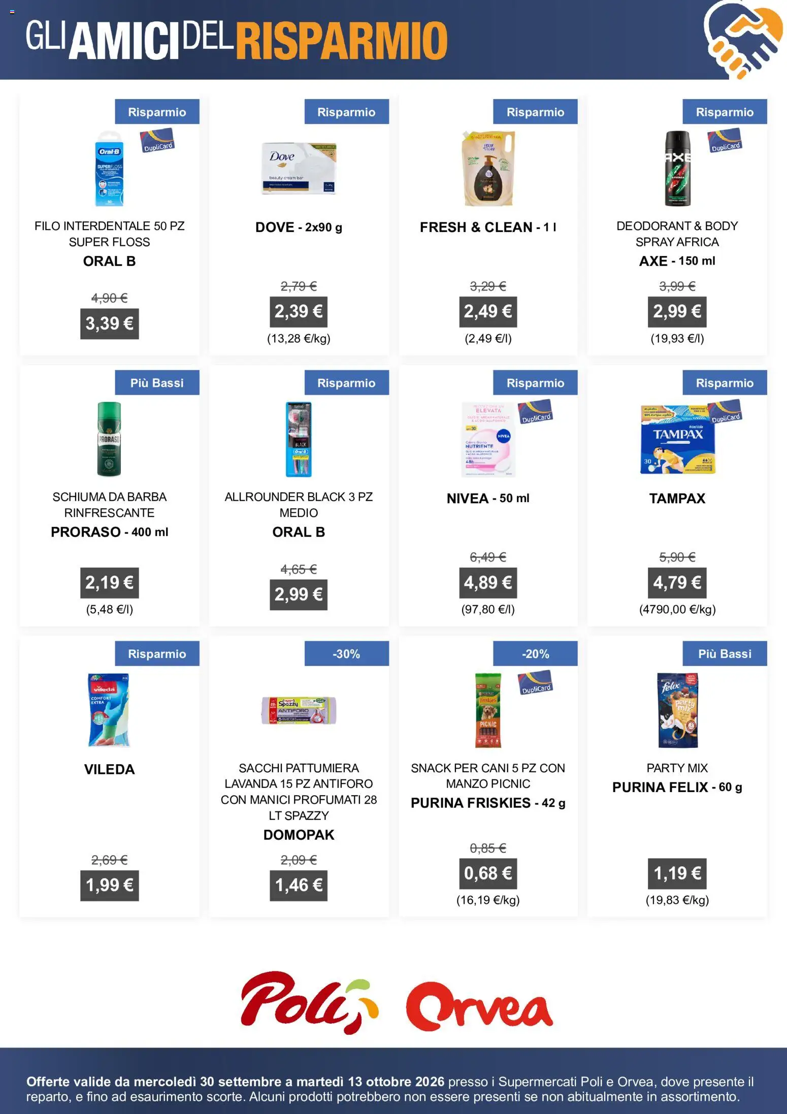Volantino Poli del 30/09/2026 | Pagina: 5 | Prodotti: Schiuma da barba, Manzo, Pattumiera, Lavanda