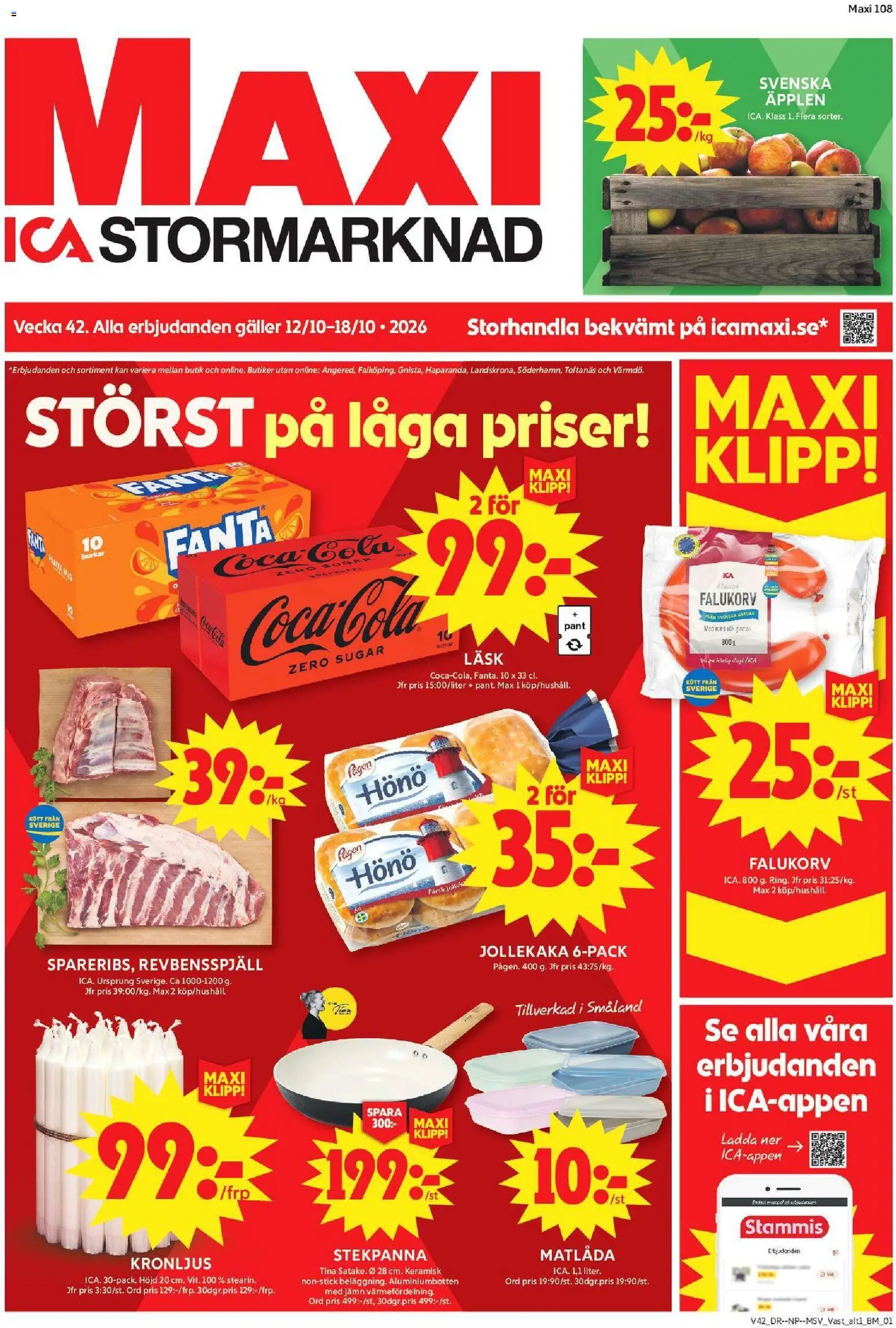 ICA Maxi reklamblad aktuell från 12/10/2026 | Sida: 1