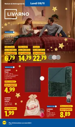 LIDL - Prévisualisation de LIVARNO Parure de lit en coton, Env. 260 x 240 cm, Ex. 100% coton, Densité de fil : 152, La parure au choix. valide à partir de 05/11/2026 | Page: 52