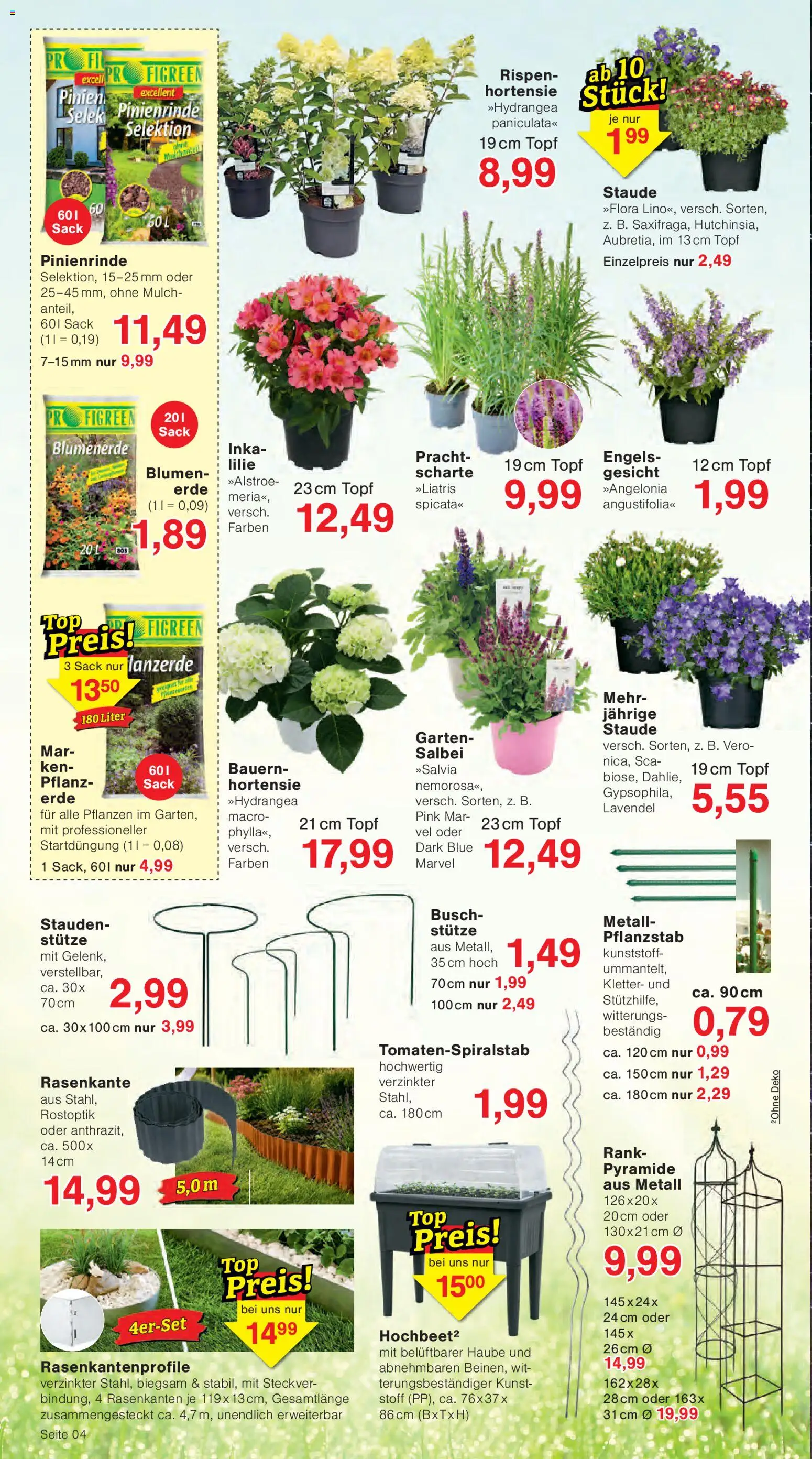 Wiglo Wunderland Prospekt – gültig ab 06.07.2026 | Seite: 4 | Produkte: Hortensie, Blumen, Blumenerde, Lavendel