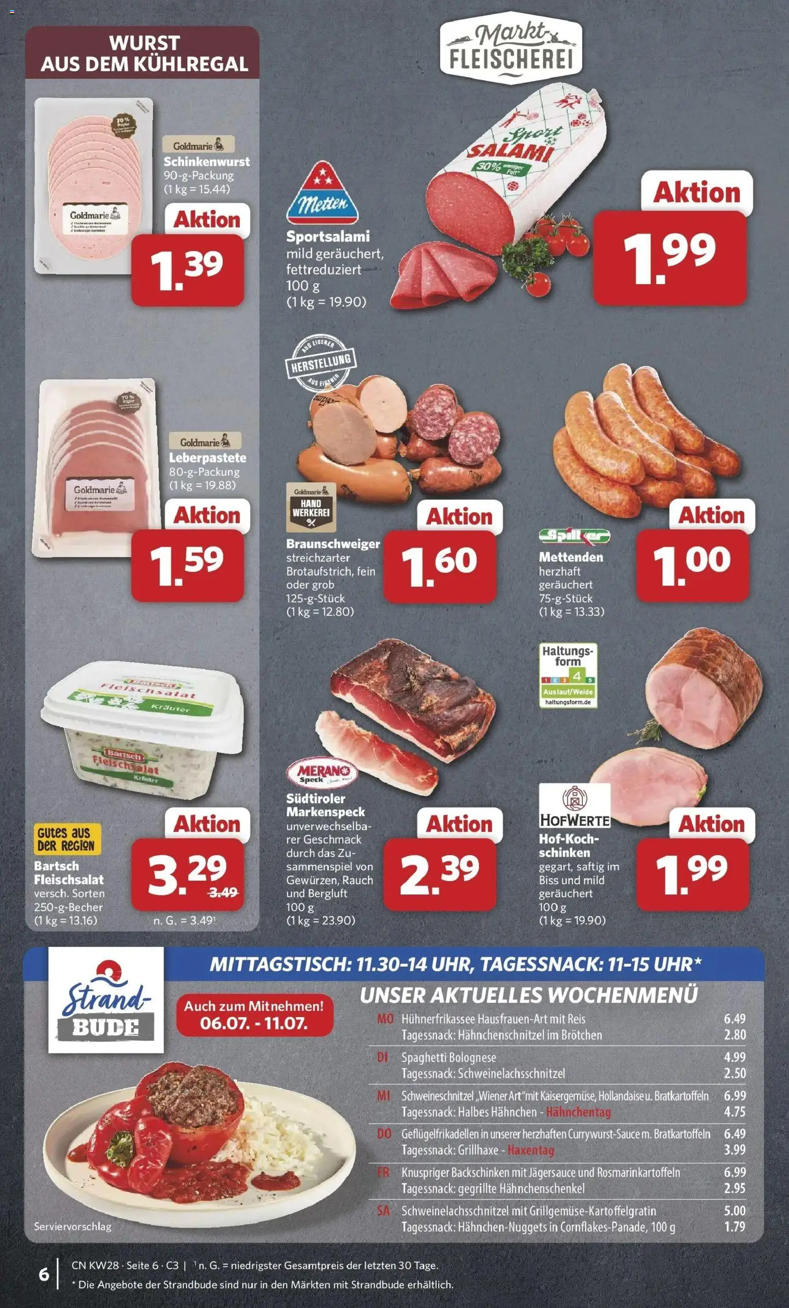 Combi Prospekt Wardenburg – gültig ab 06.07.2026 | Seite: 6 | Produkte: Hahnchen, Salami, Schinken, Reis