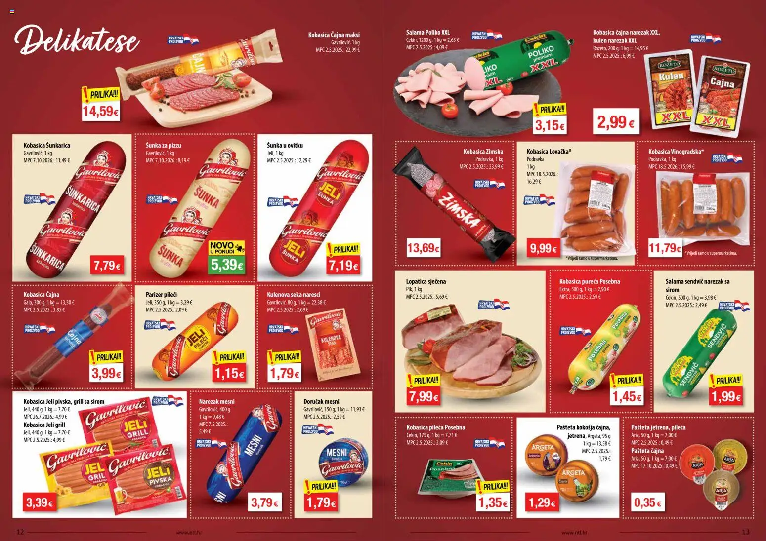 NTL katalog | vrijedi od 21.10.2026 | Stranica: 7 | Proizvodi: Salama, Narezak, Pašteta, Zimska kobasica