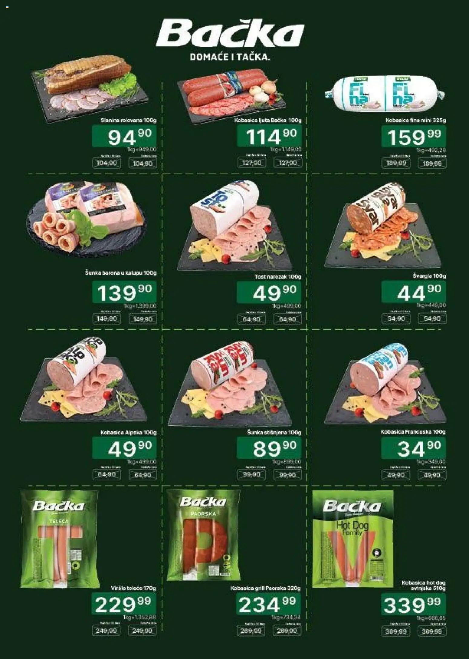 Univerexport katalog - važi od 17.08.2026 | Strana: 4 | Proizvode: Hot dog, Šunka, Kobasica, Tost