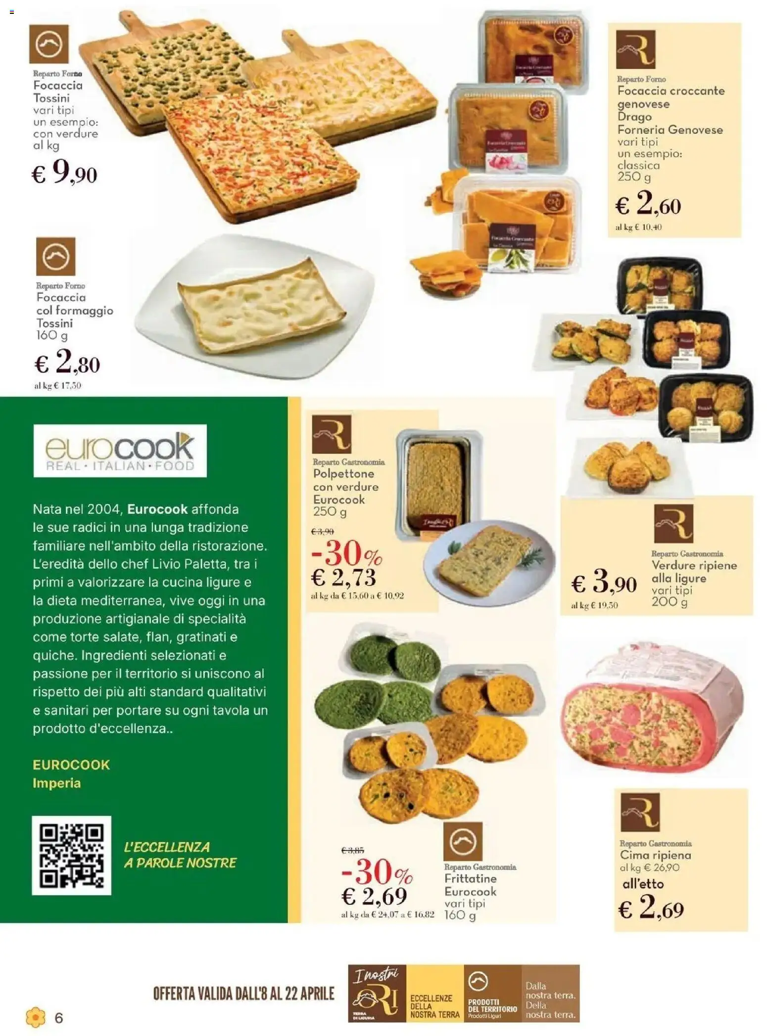 Volantino Conad del 08.04.2026 | Pagina: 6 | Prodotti: Focaccia, Verdure, Formaggio, Terra